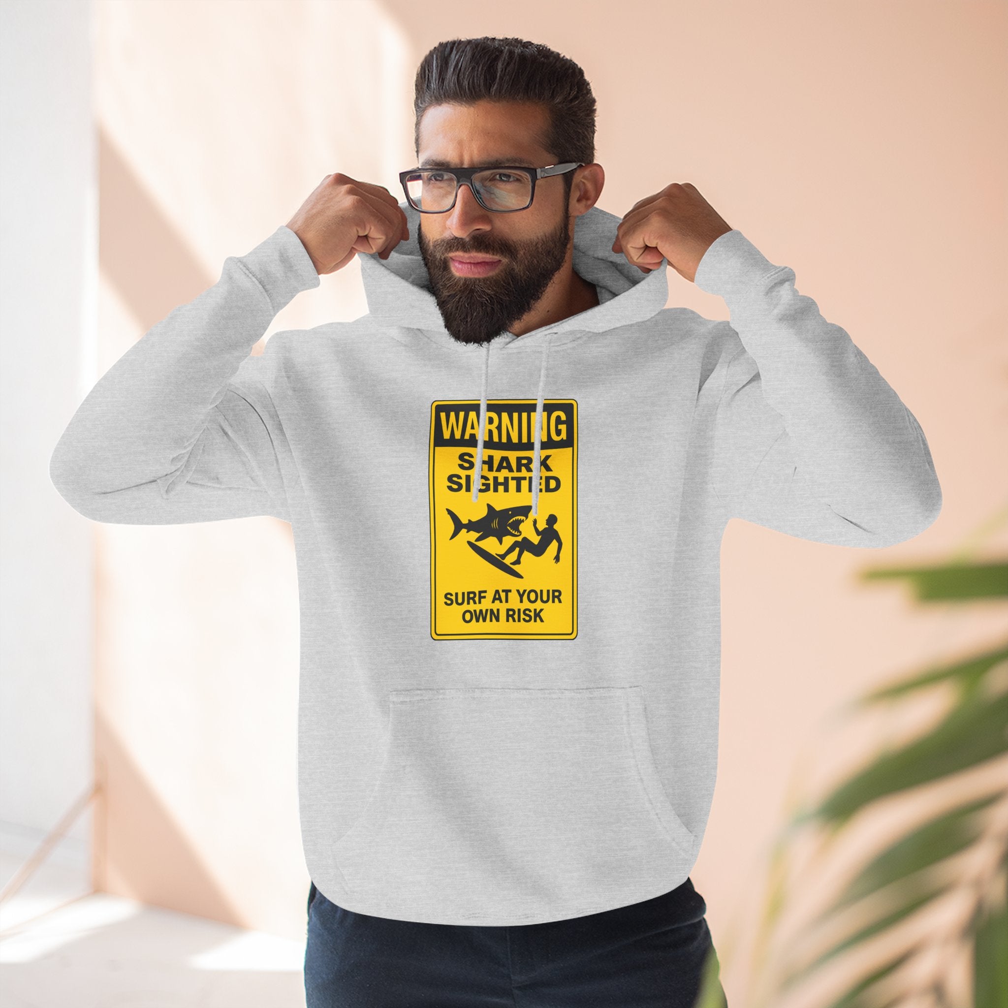 Shark Sighted Unisex - Pull-Over Cotton Blend Fleece Hoodie