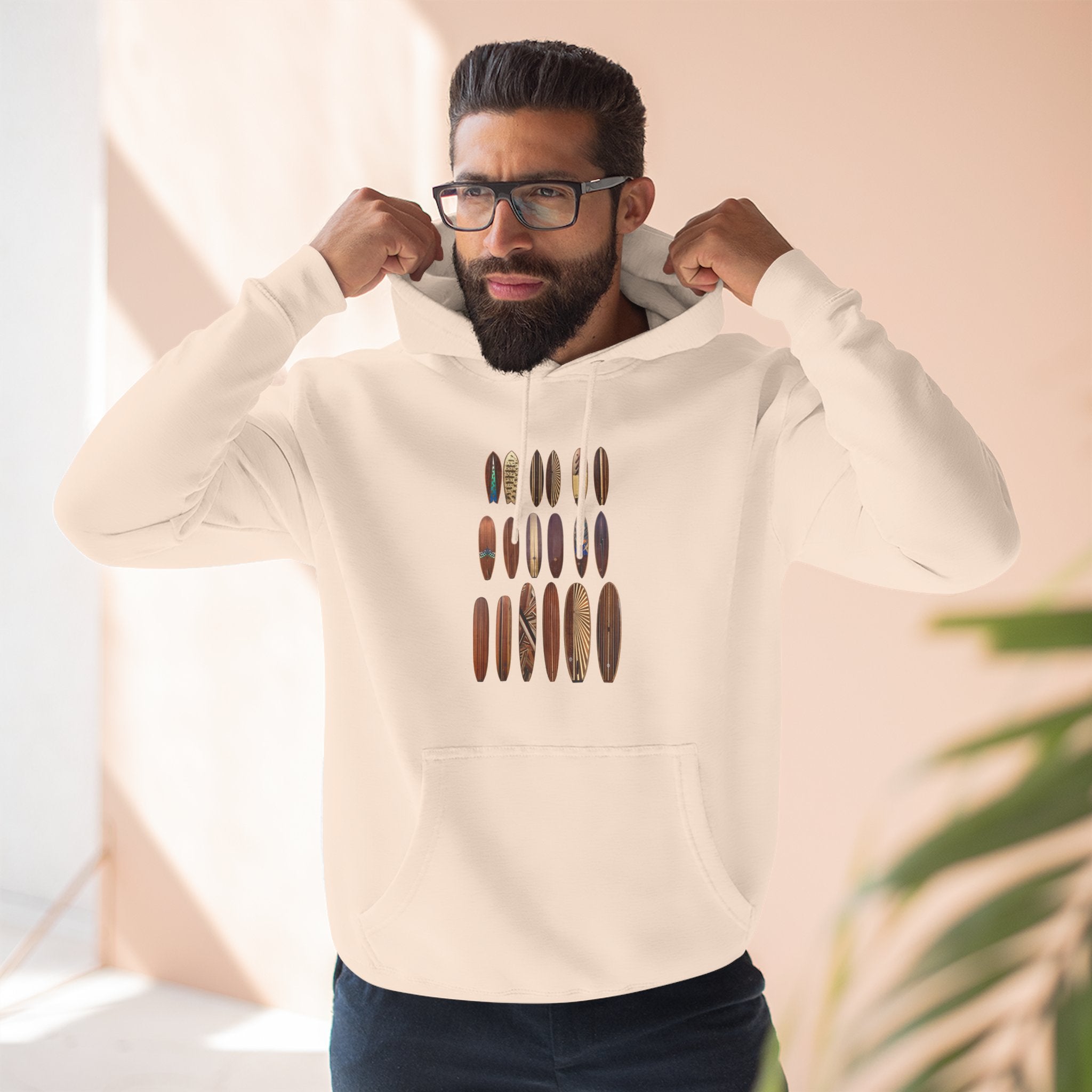 Ventana Wooden Surfboards Unisex - Pull-Over Cotton Blend Fleece Hoodie