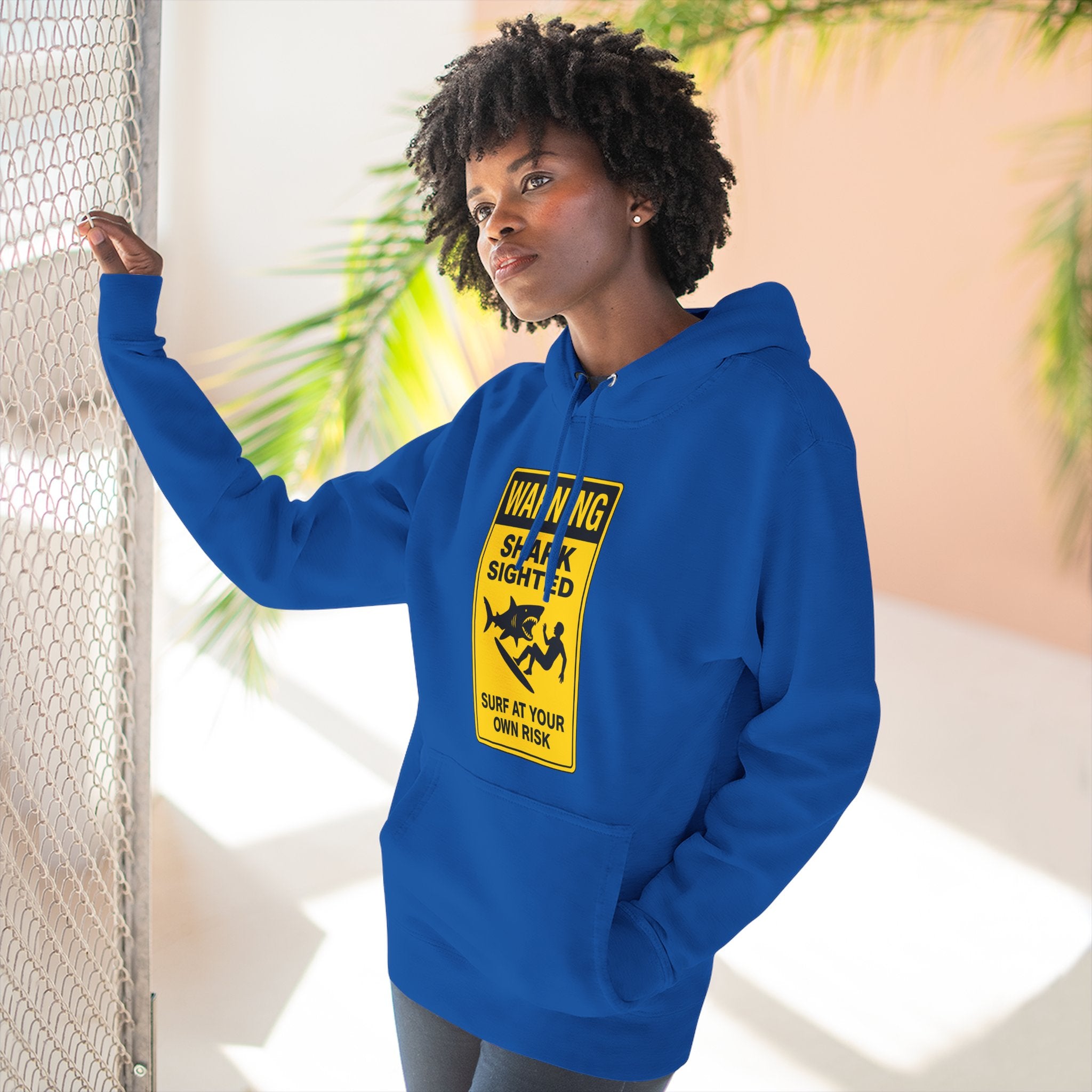 Shark Sighted Unisex - Pull-Over Cotton Blend Fleece Hoodie