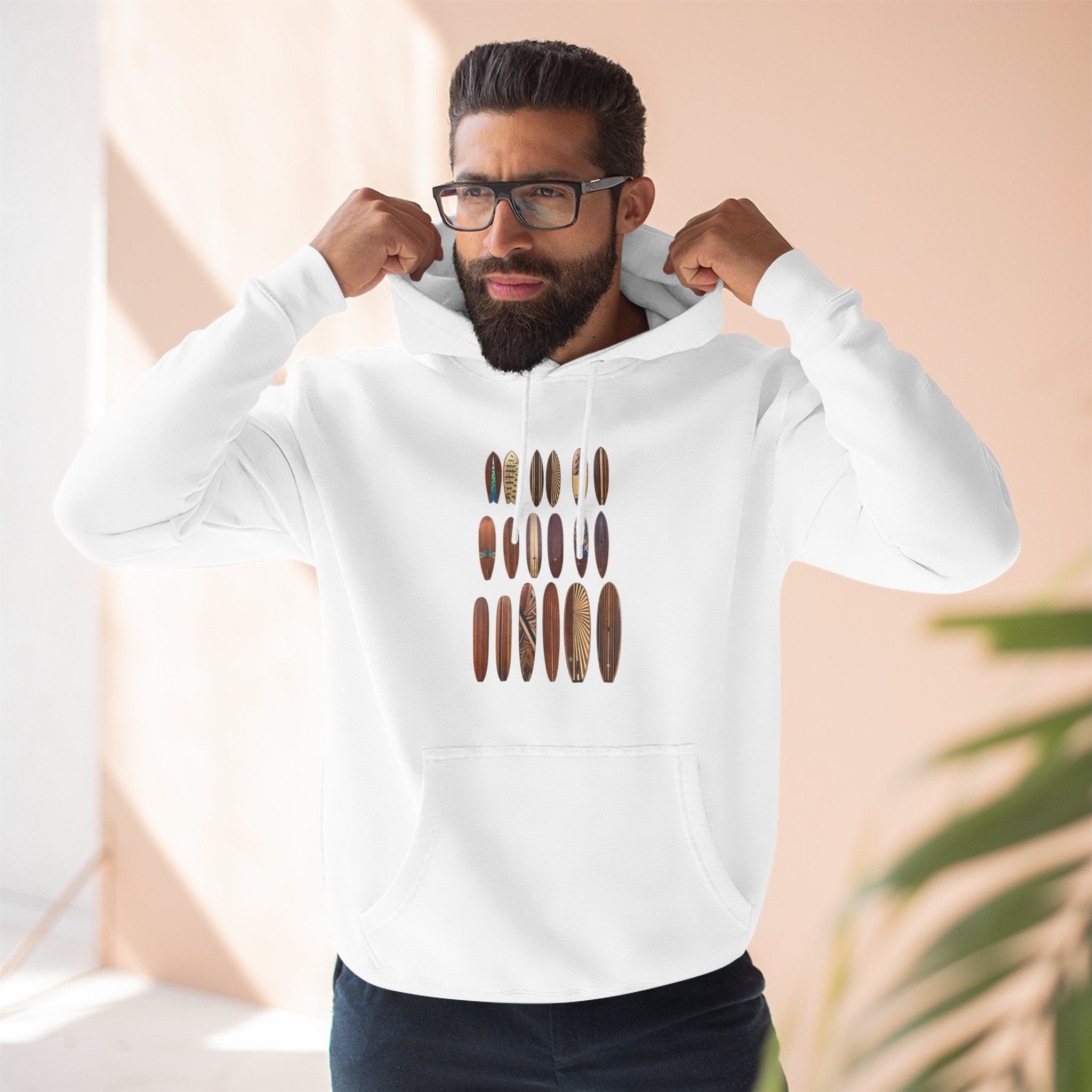 Ventana Wooden Surfboards Unisex - Pull-Over Cotton Blend Fleece Hoodie