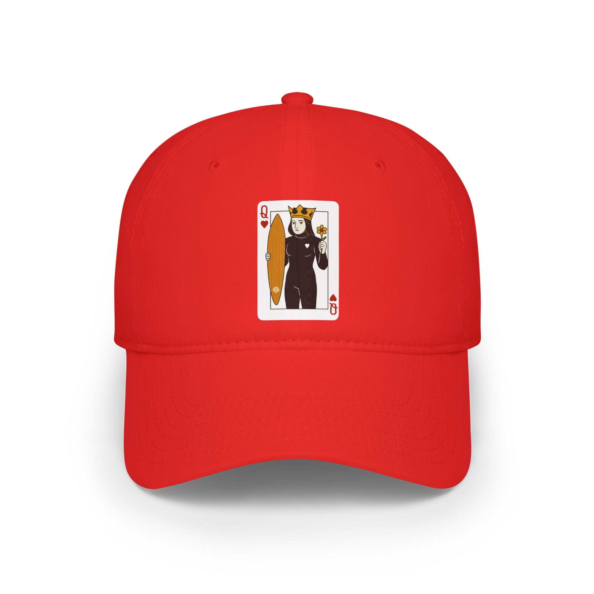 Queen of Hearts Surfer - 100% Cotton Baseball Cap