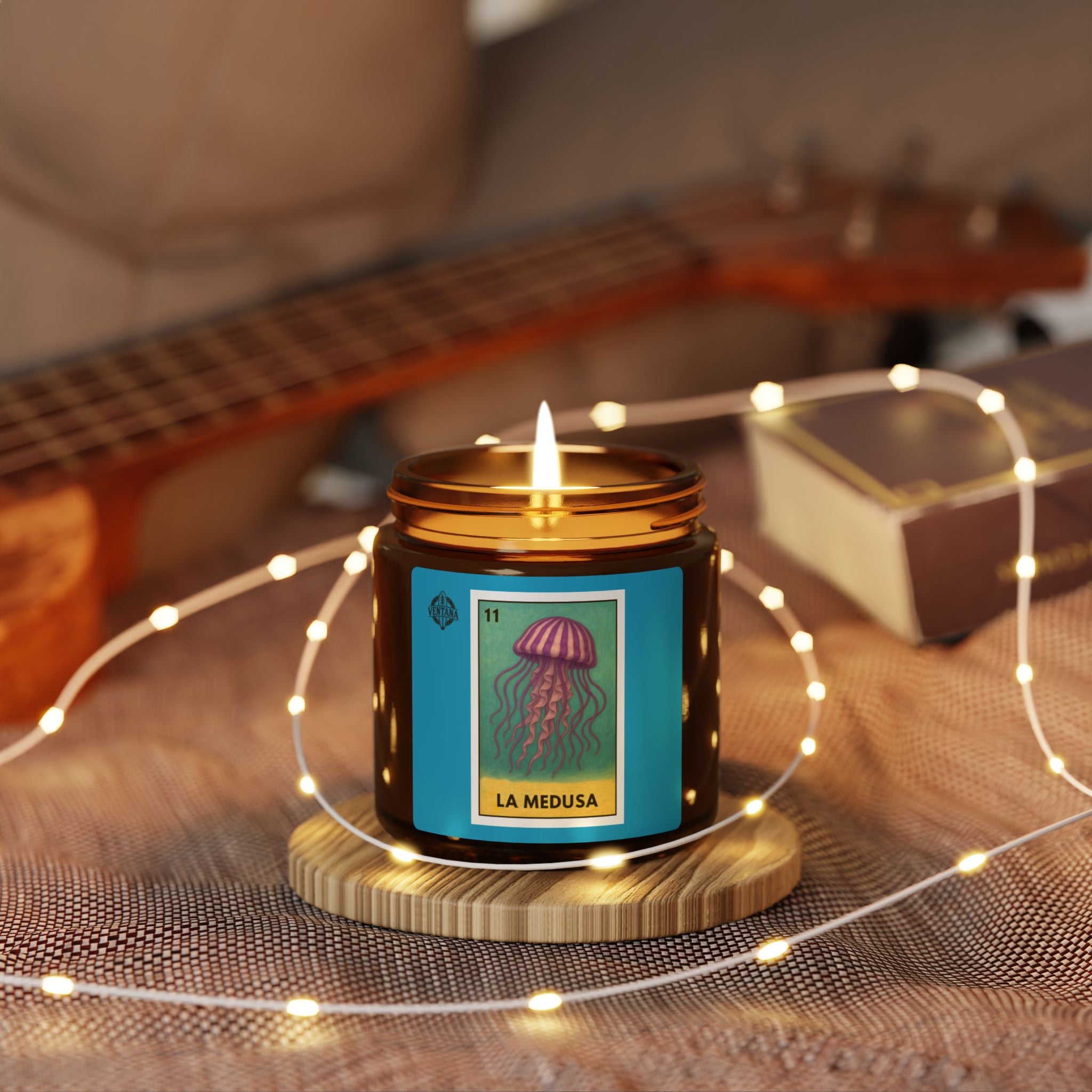 Sea Jelly Lotería - Scented Soy Candle (La Medusa)