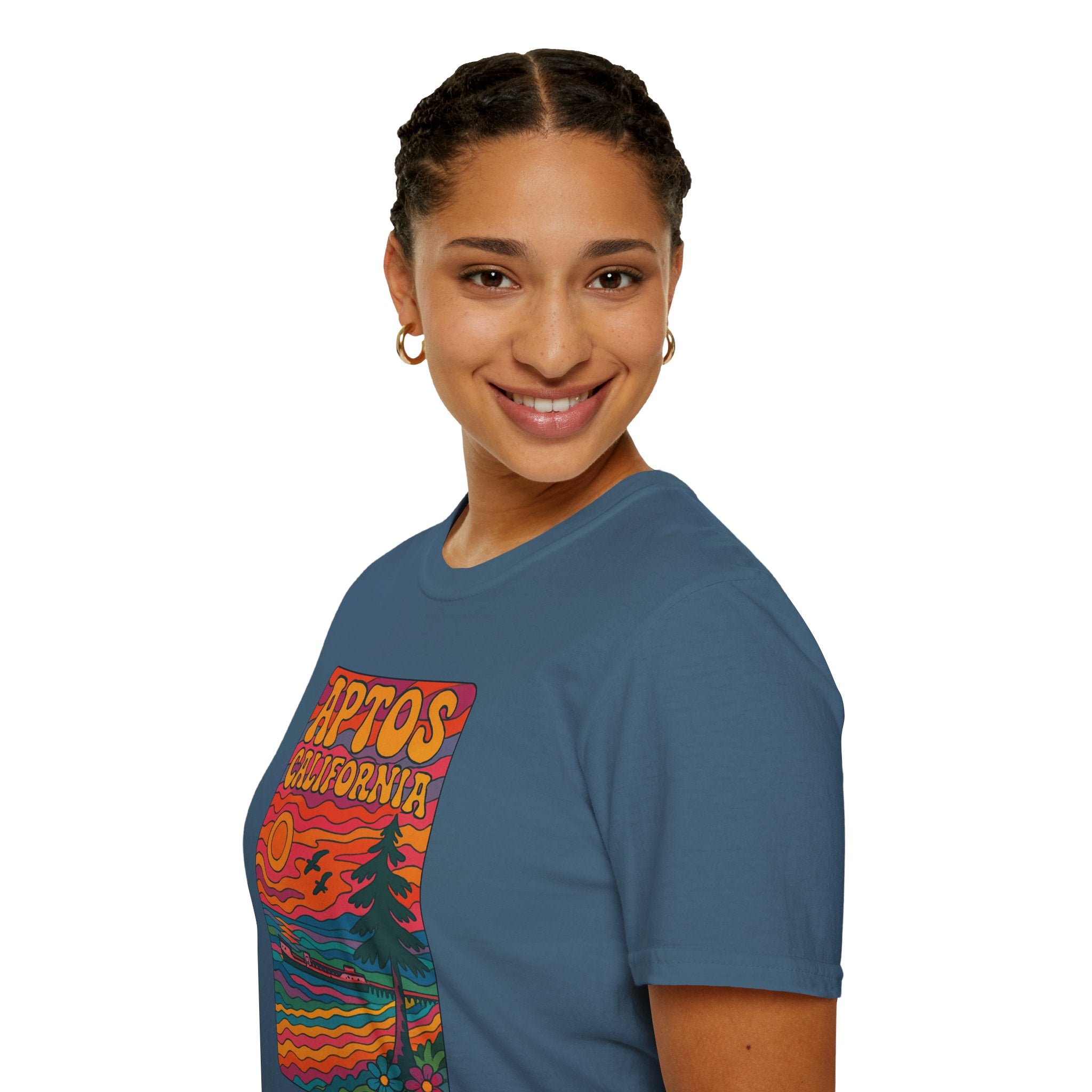 Aptos California Psychedelic Unisex - U.S. Cotton T-Shirt