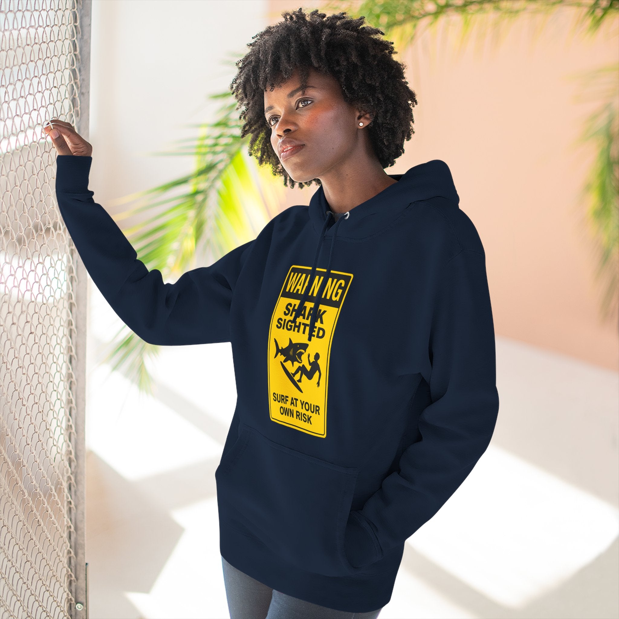 Shark Sighted Unisex - Pull-Over Cotton Blend Fleece Hoodie