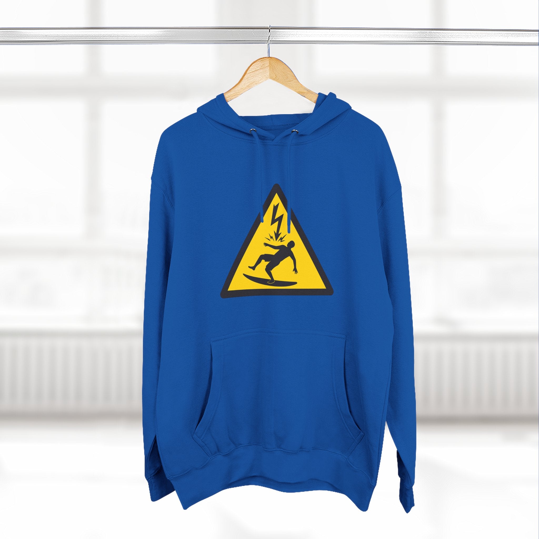 Electric Surfer Unisex - Pull-Over Cotton Blend Fleece Hoodie