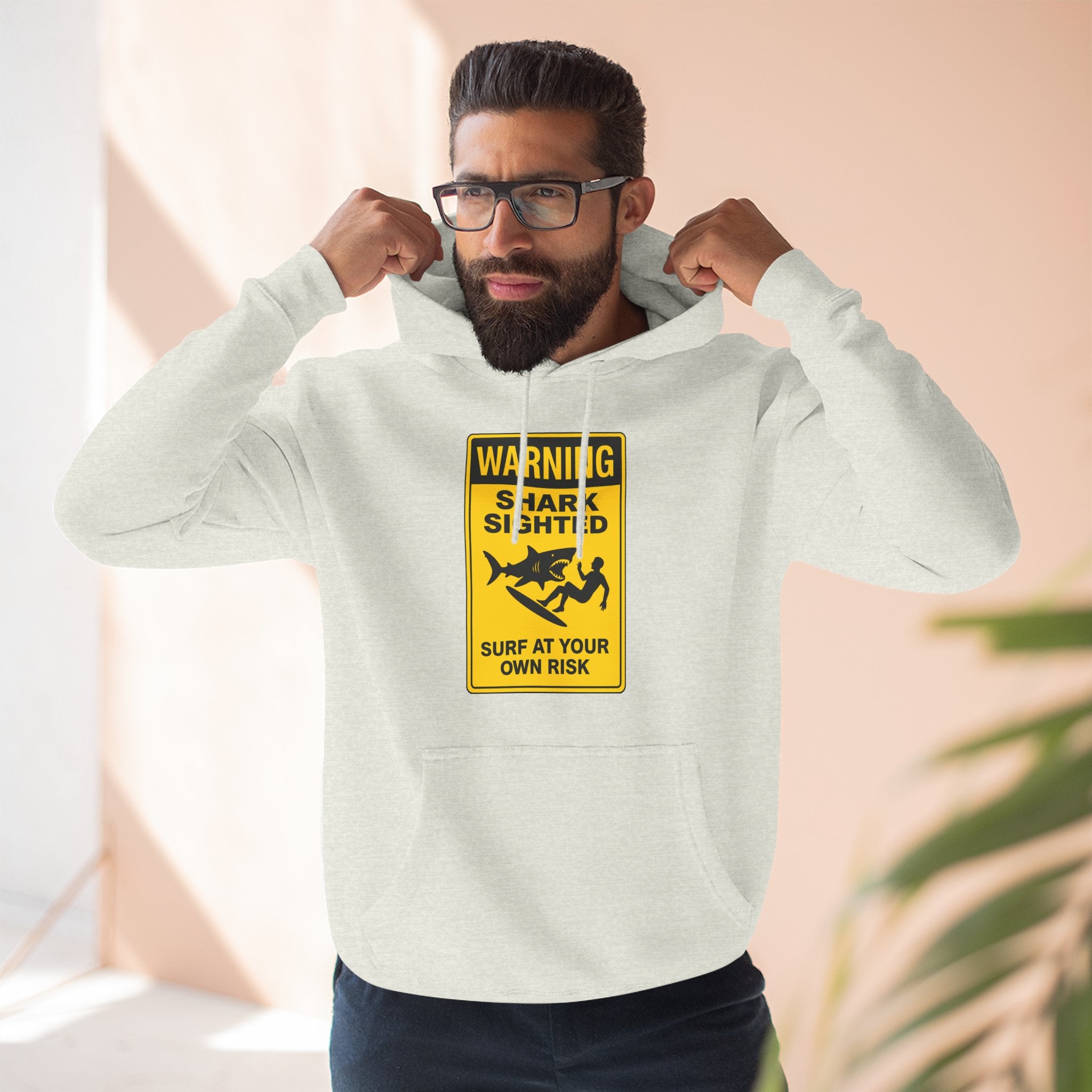 Shark Sighted Unisex - Pull-Over Cotton Blend Fleece Hoodie