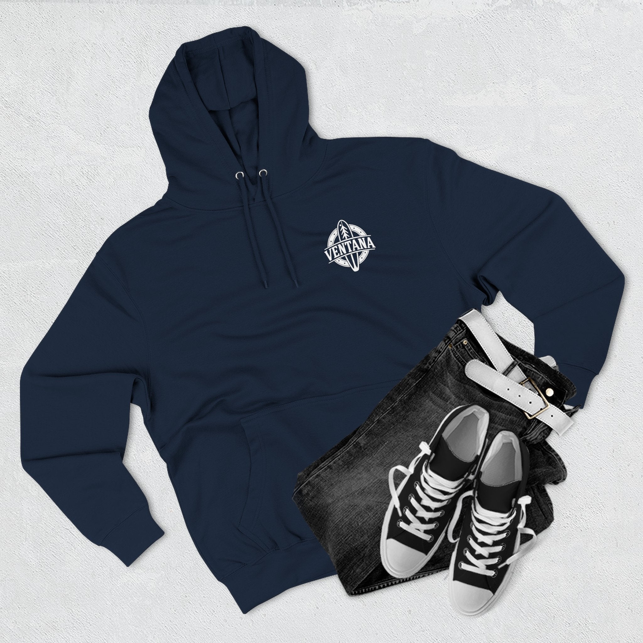 Ventana Surfsquatch by Thiago Bianchini Unisex - Pull-Over Cotton Blend Fleece Hoodie