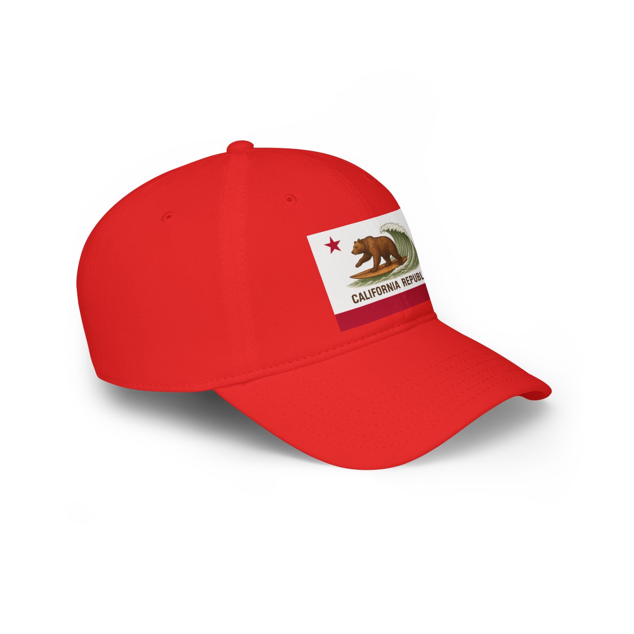 California Surfing Bear Flag Unisex - 100% Cotton Baseball Cap