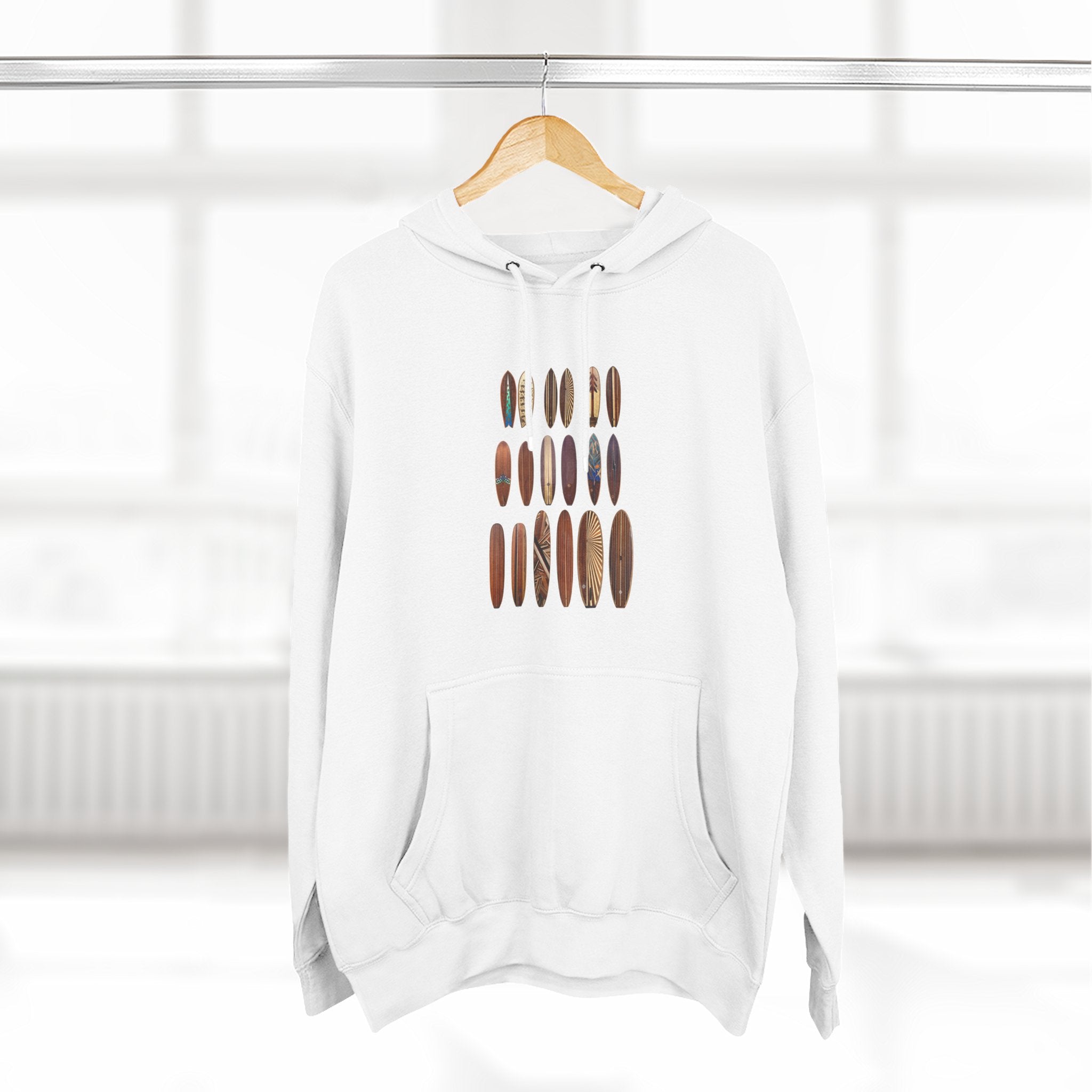 Ventana Wooden Surfboards Unisex - Pull-Over Cotton Blend Fleece Hoodie