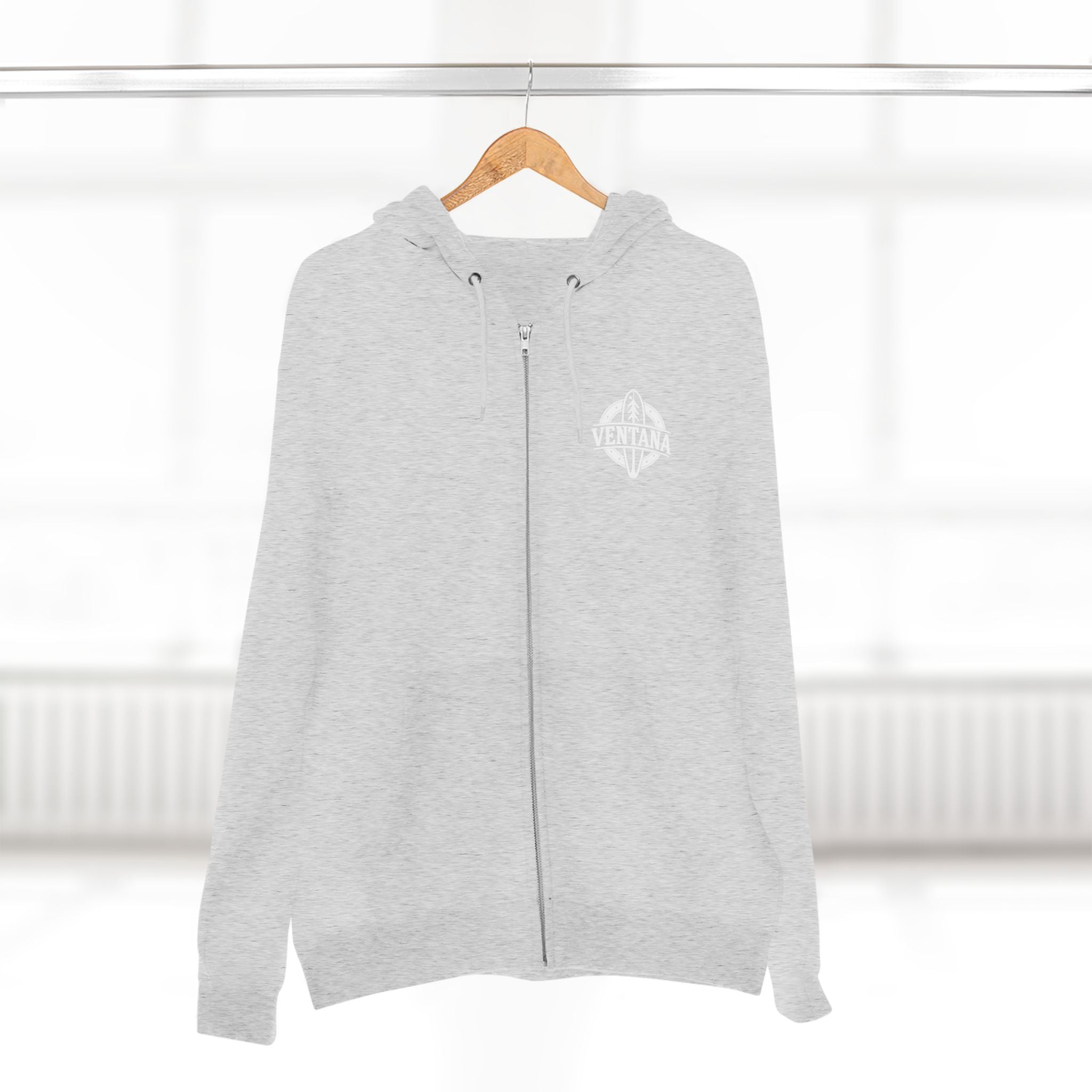 Ventana Treefish Logo Unisex - Zip Cotton Blend Fleece Hoodie