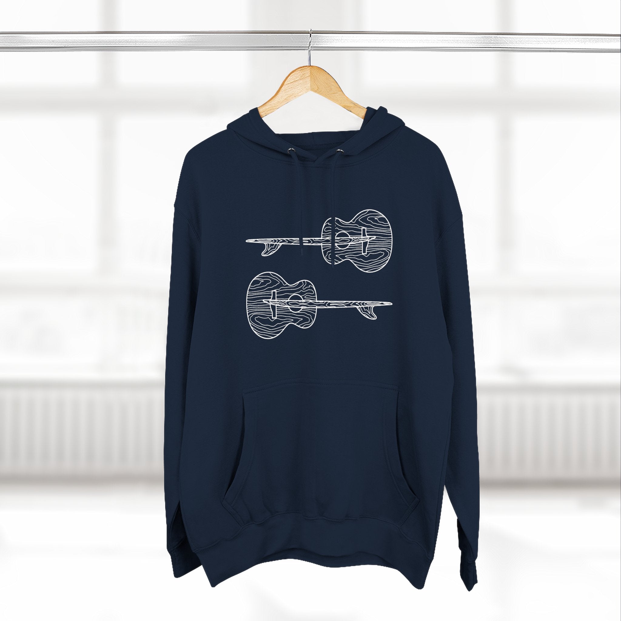 Ventana Santa Cruz Guitar Collab Unisex - Pull-Over Cotton Blend Fleece Hoodie