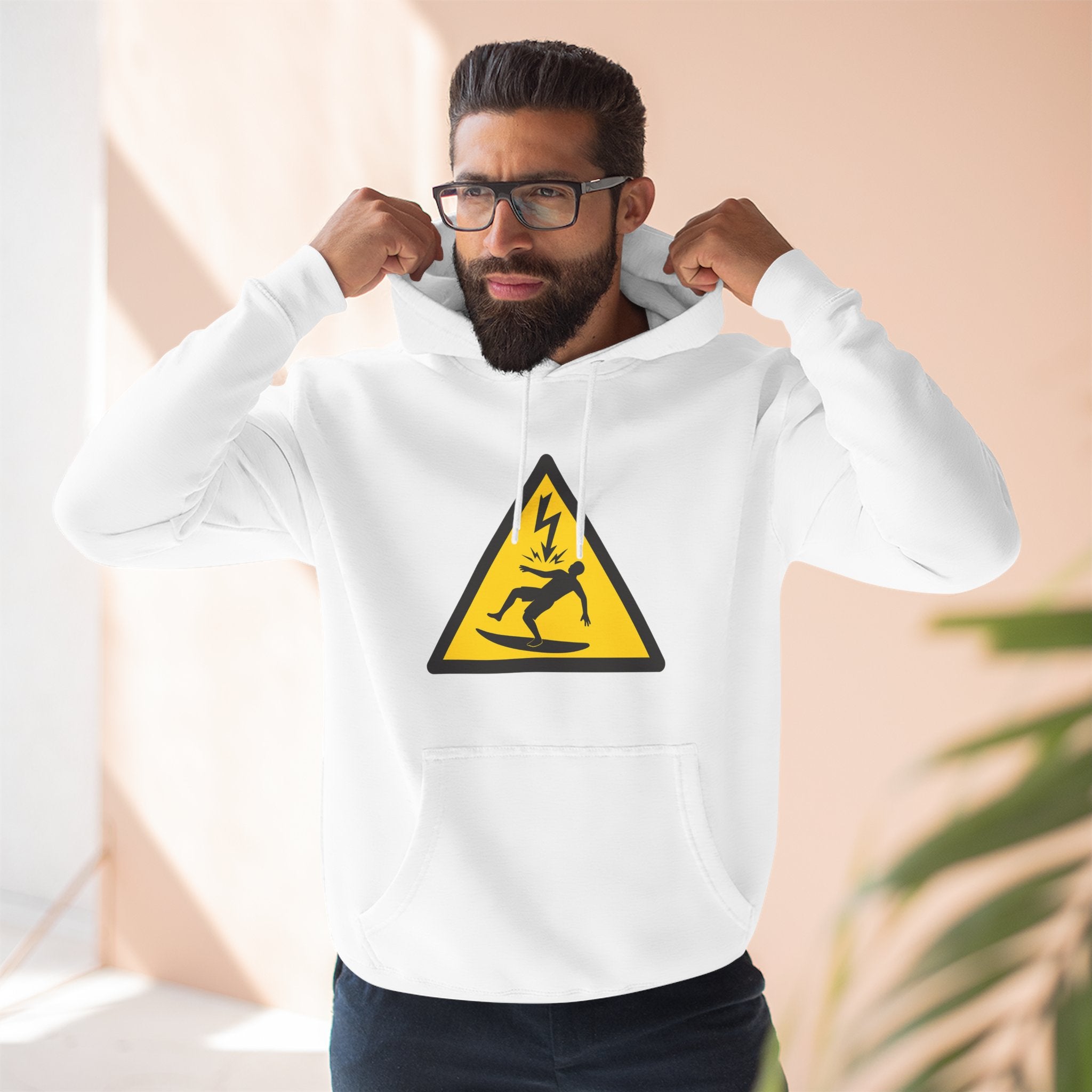 Electric Surfer Unisex - Pull-Over Cotton Blend Fleece Hoodie