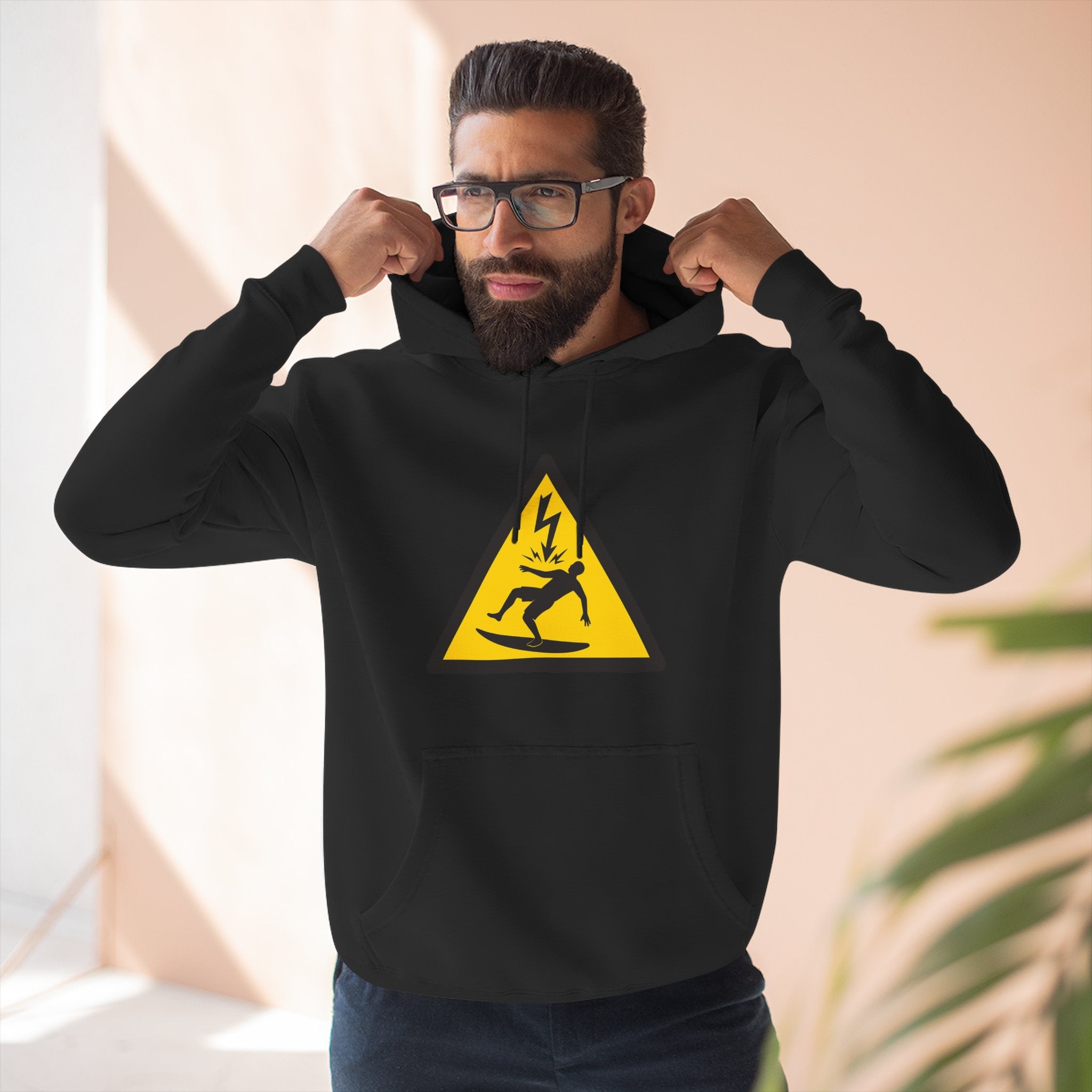Electric Surfer Unisex - Pull-Over Cotton Blend Fleece Hoodie