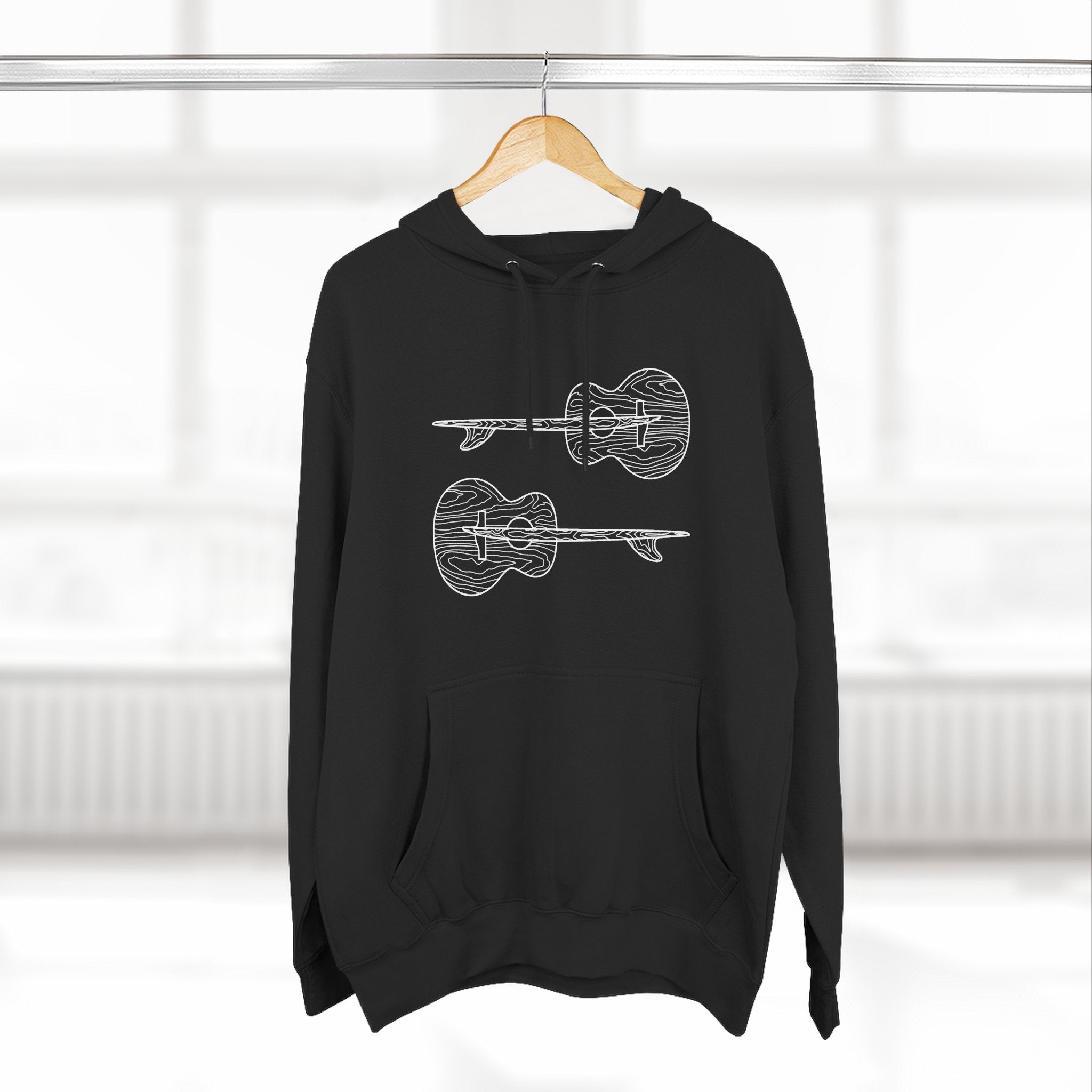 Ventana Santa Cruz Guitar Collab Unisex - Pull-Over Cotton Blend Fleece Hoodie