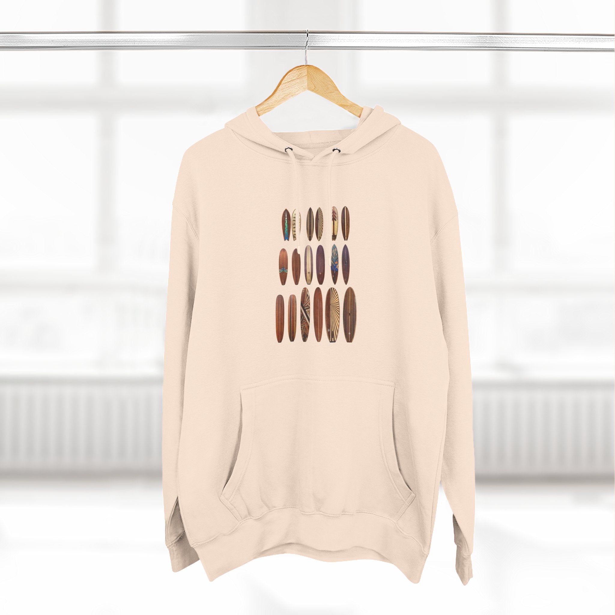 Ventana Wooden Surfboards Unisex - Pull-Over Cotton Blend Fleece Hoodie
