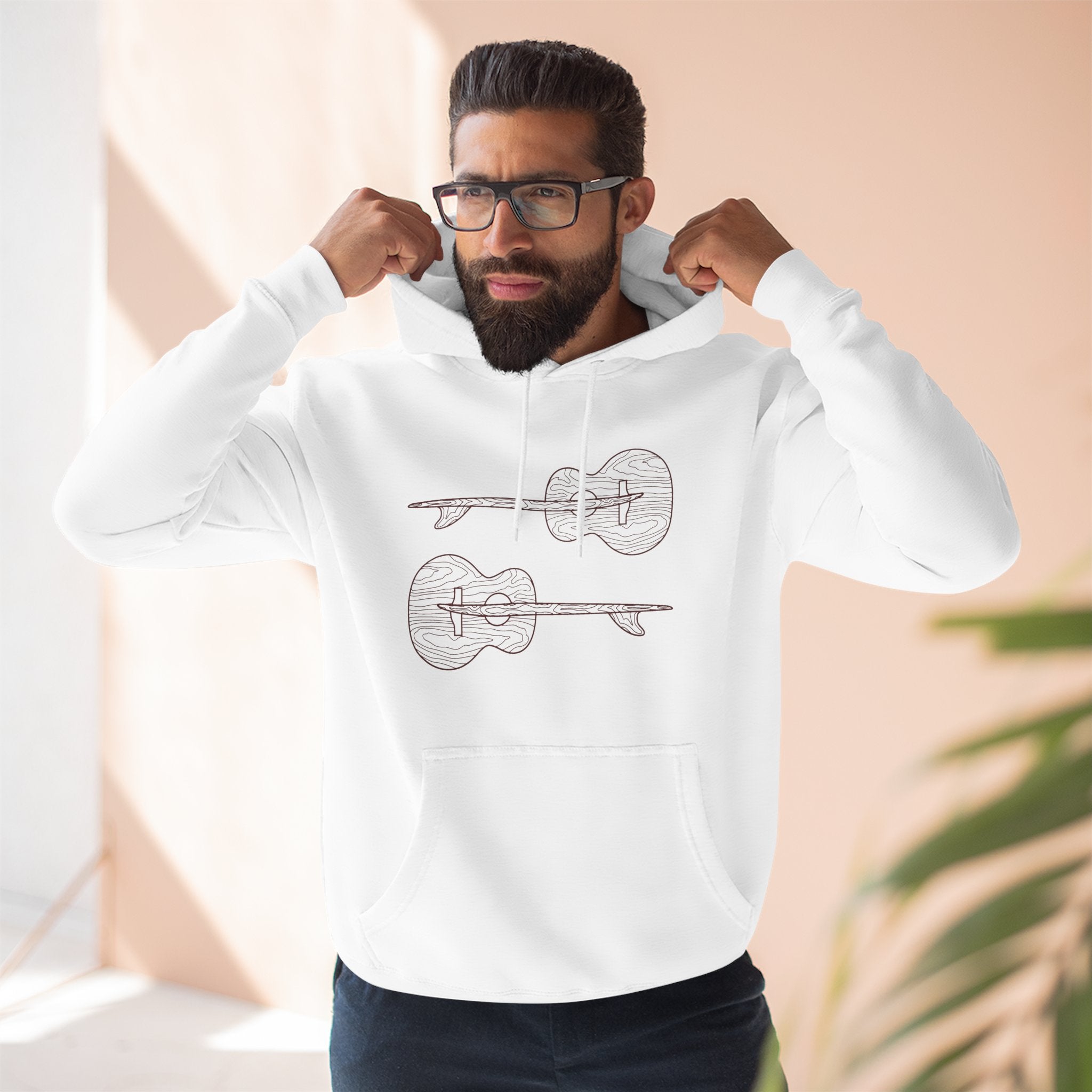 Ventana Santa Cruz Guitar Collab Unisex - Pull-Over Cotton Blend Fleece Hoodie