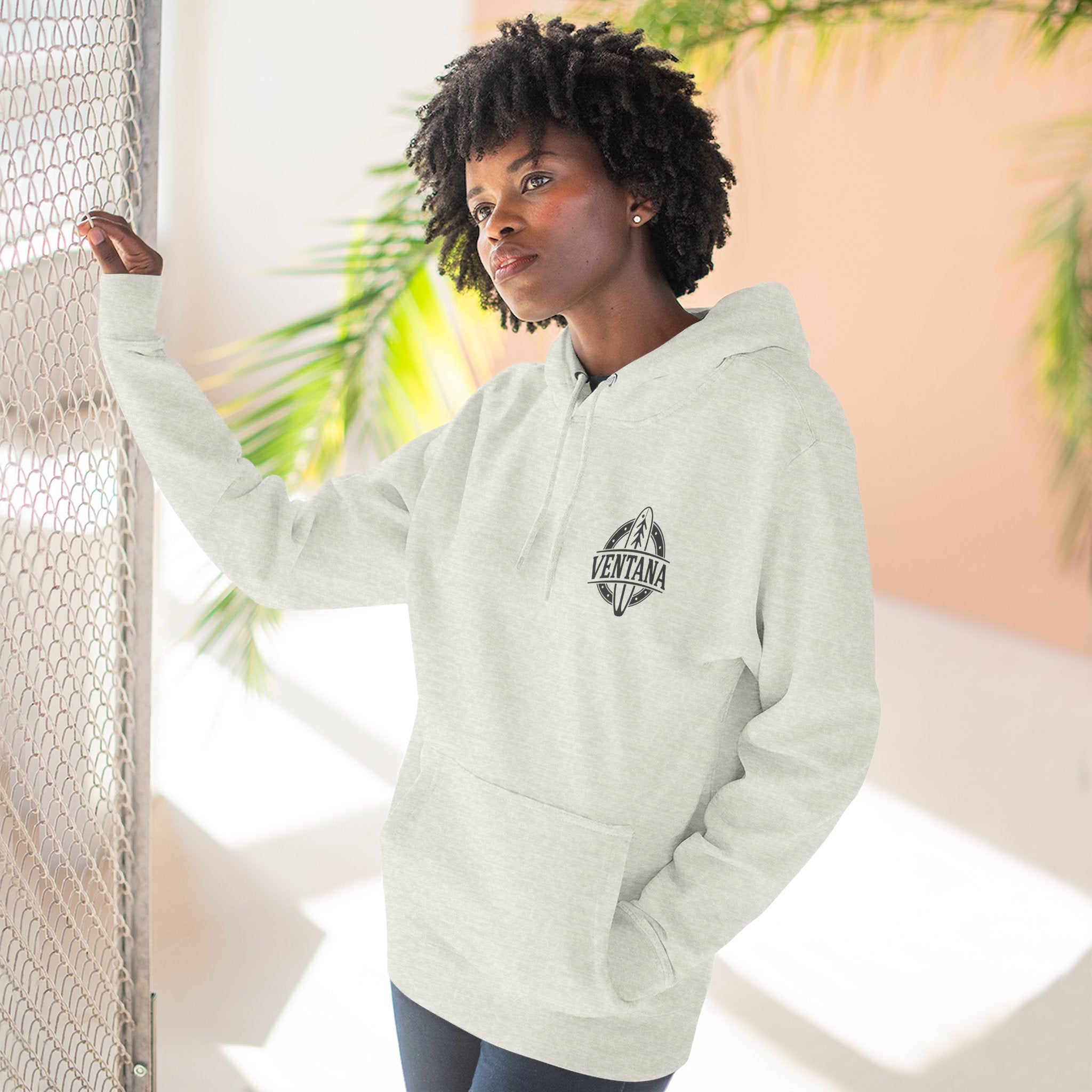 Ventana Surfsquatch by Thiago Bianchini Unisex - Pull-Over Cotton Blend Fleece Hoodie