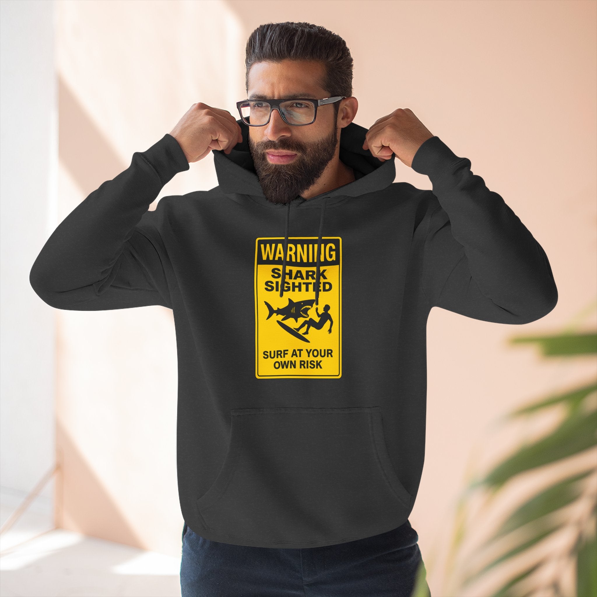 Shark Sighted Unisex - Pull-Over Cotton Blend Fleece Hoodie