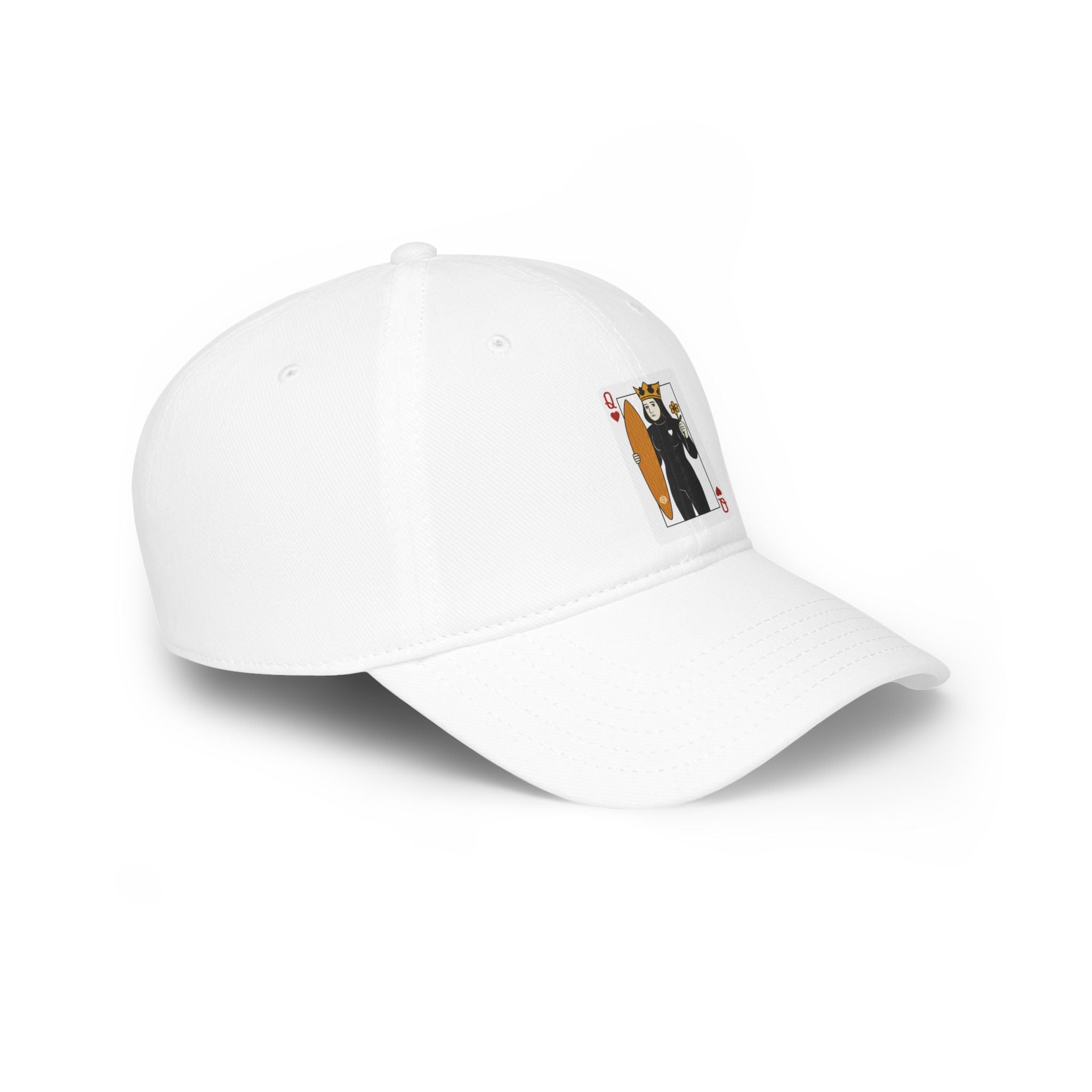 Queen of Hearts Surfer - 100% Cotton Baseball Cap