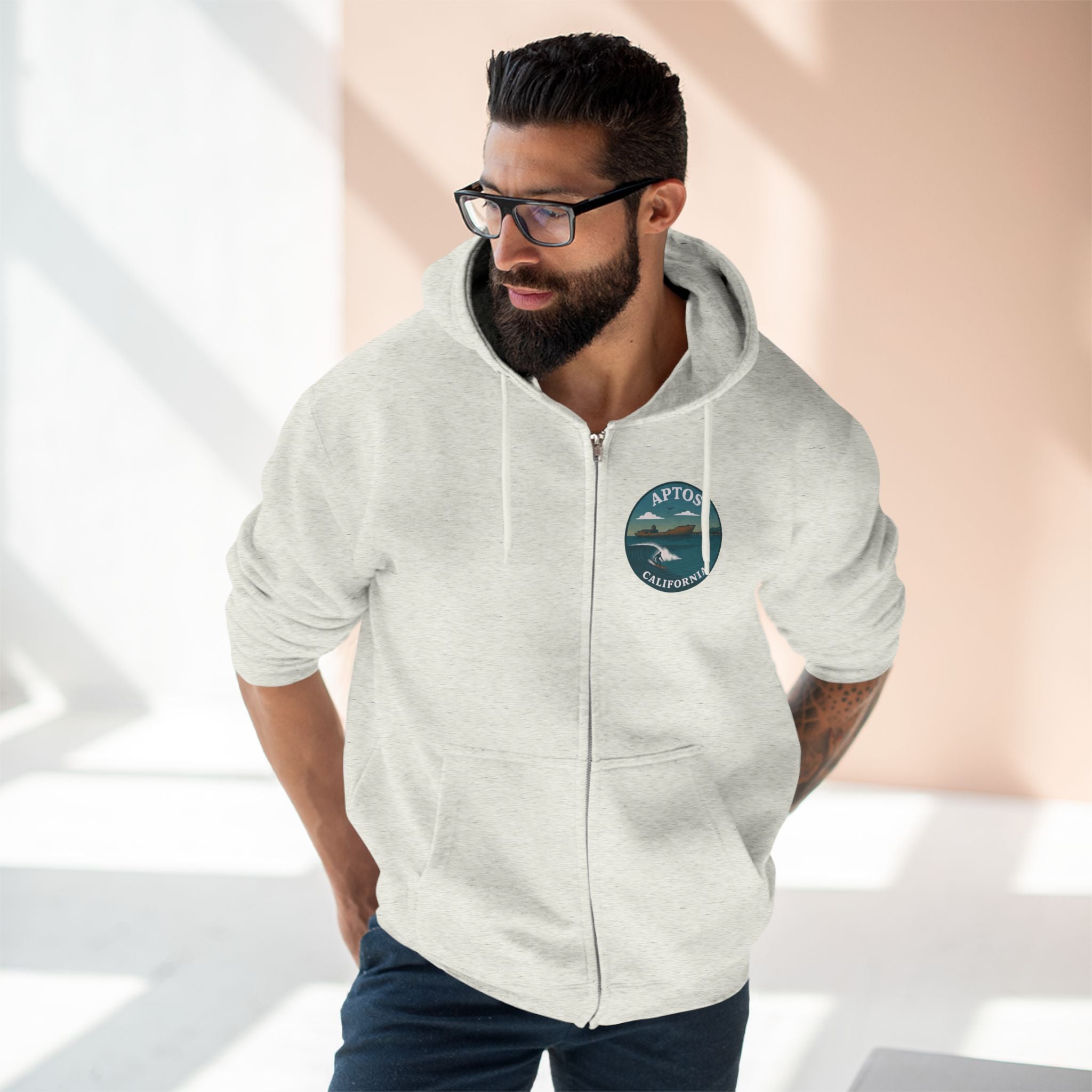 Aptos California Classic Unisex - Zip Cotton Blend Fleece Hoodie