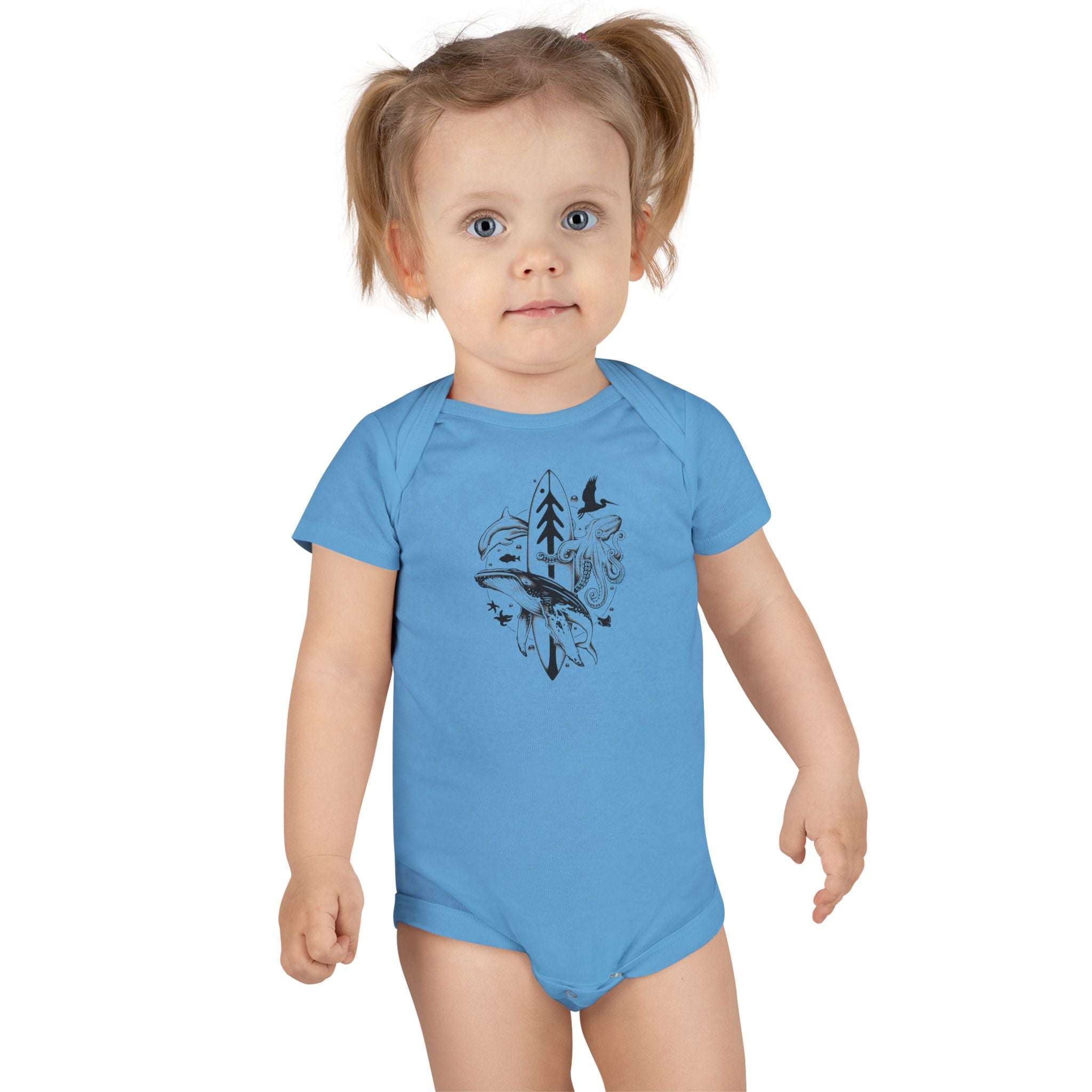 Ventana Monterey Bay by Thiago Bianchini - Baby Short Sleeve 100% Cotton Onesie