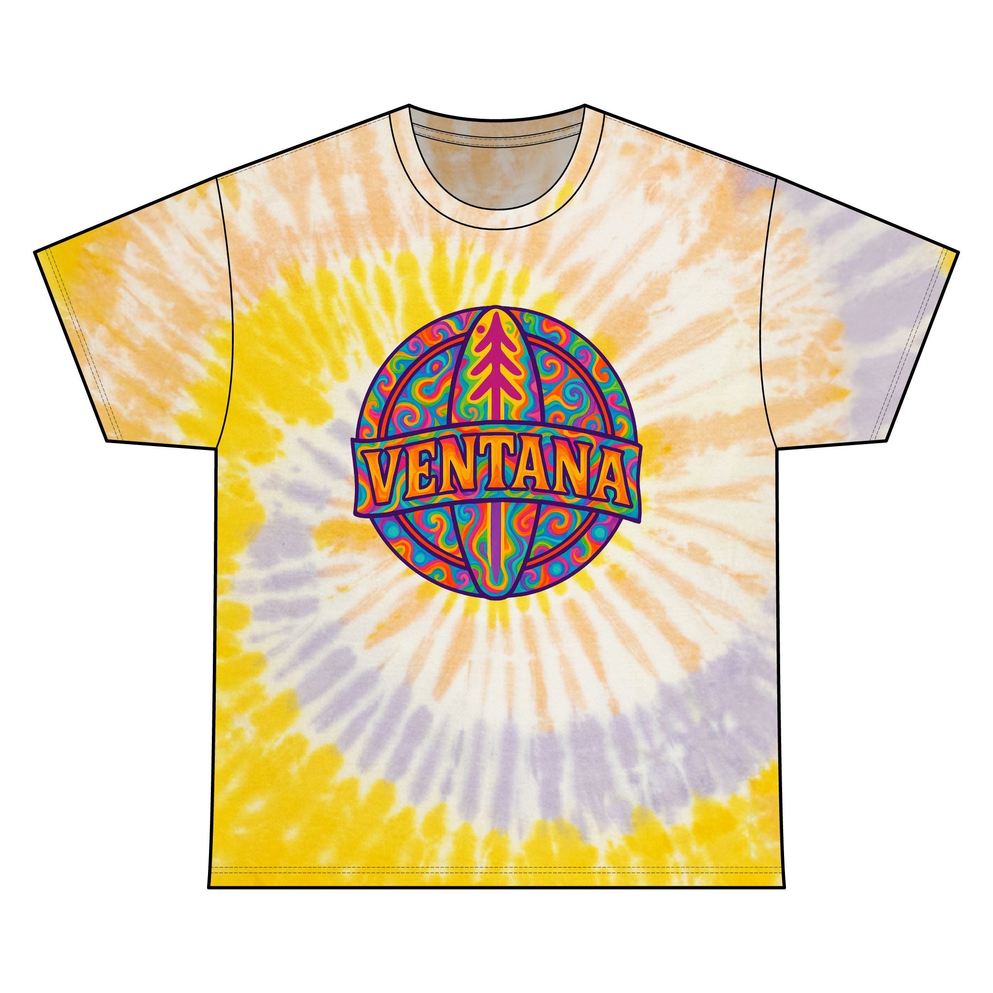 Ventana Psychedelic Treefish Logo Unisex - 100% Cotton T-Shirt