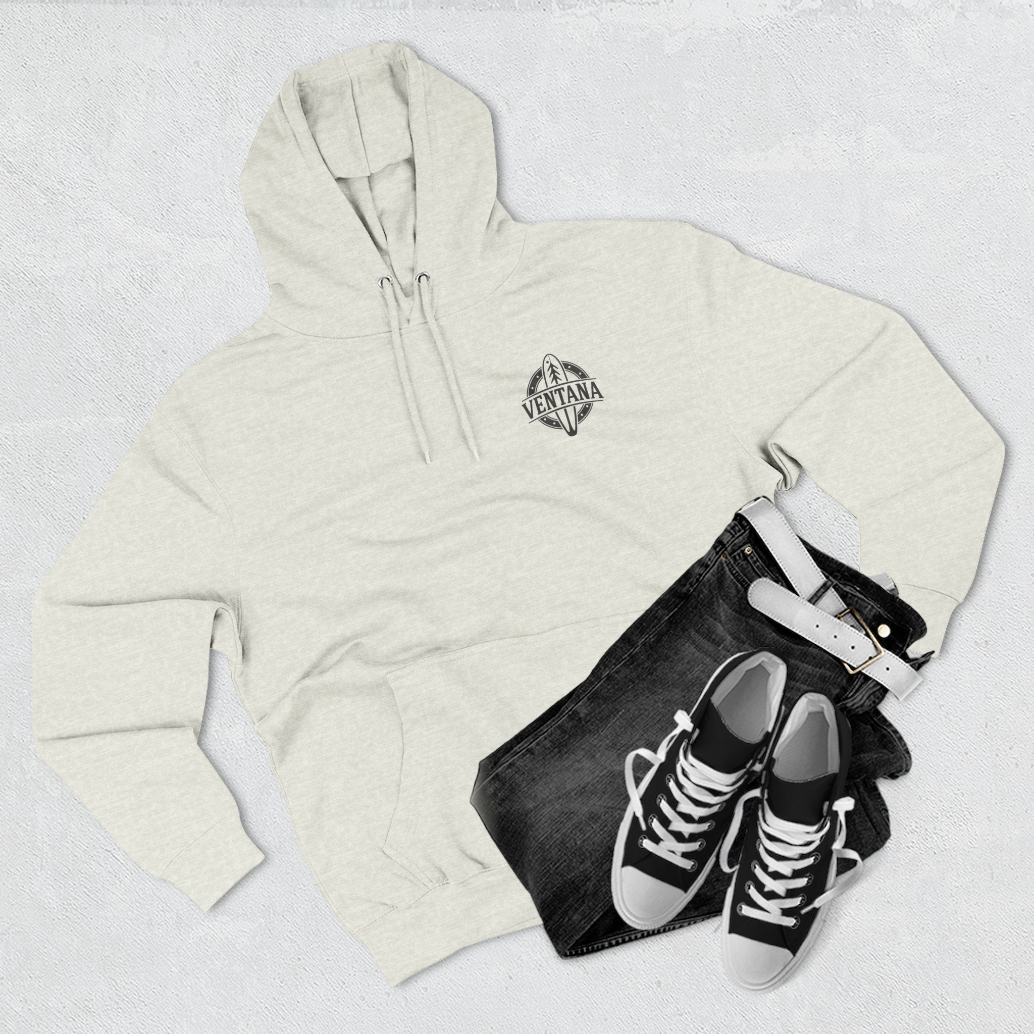 Ventana Surfsquatch by Thiago Bianchini Unisex - Pull-Over Cotton Blend Fleece Hoodie