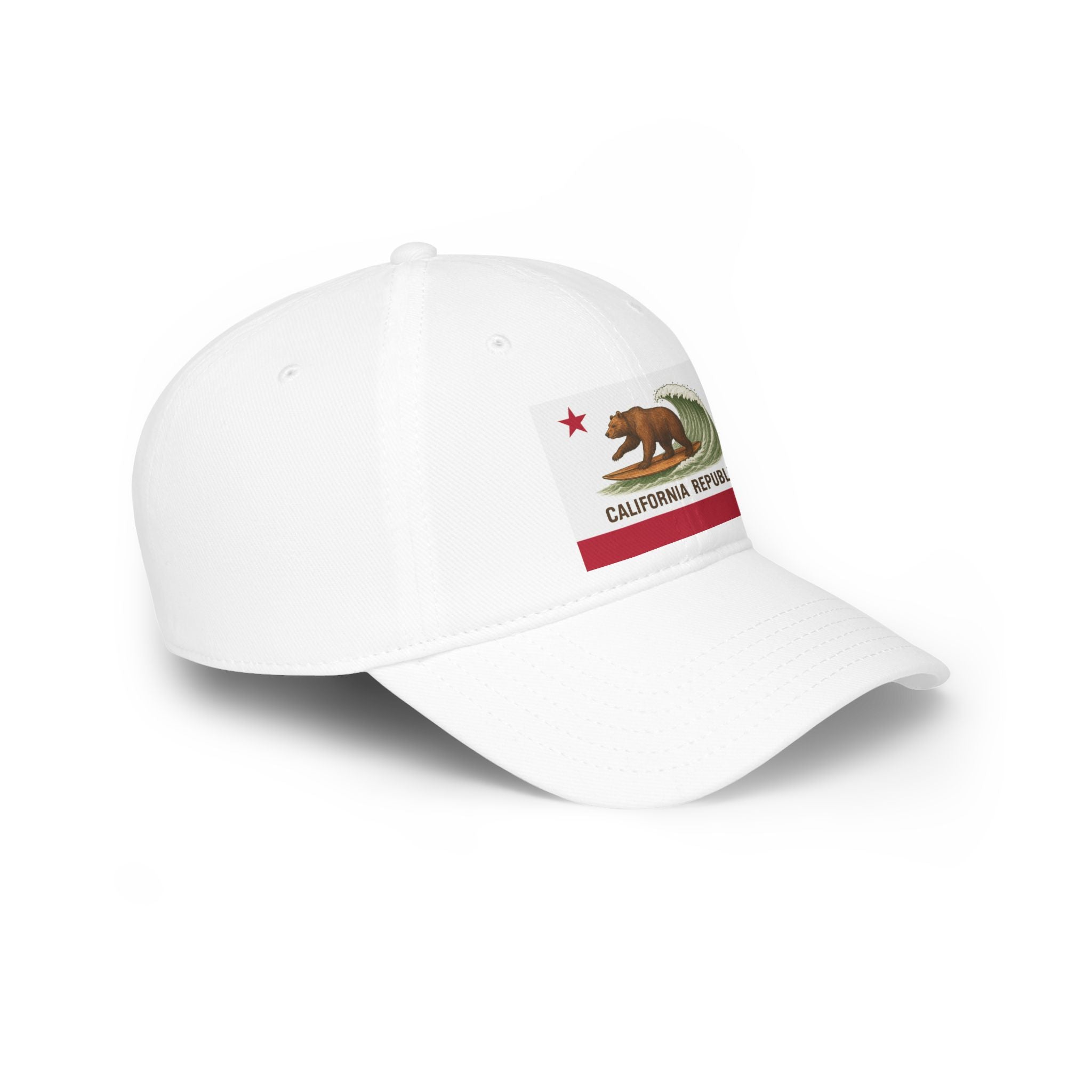 California Surfing Bear Flag Unisex - 100% Cotton Baseball Cap