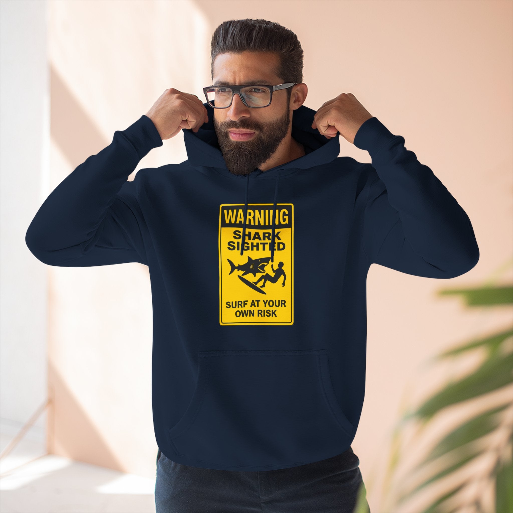 Shark Sighted Unisex - Pull-Over Cotton Blend Fleece Hoodie