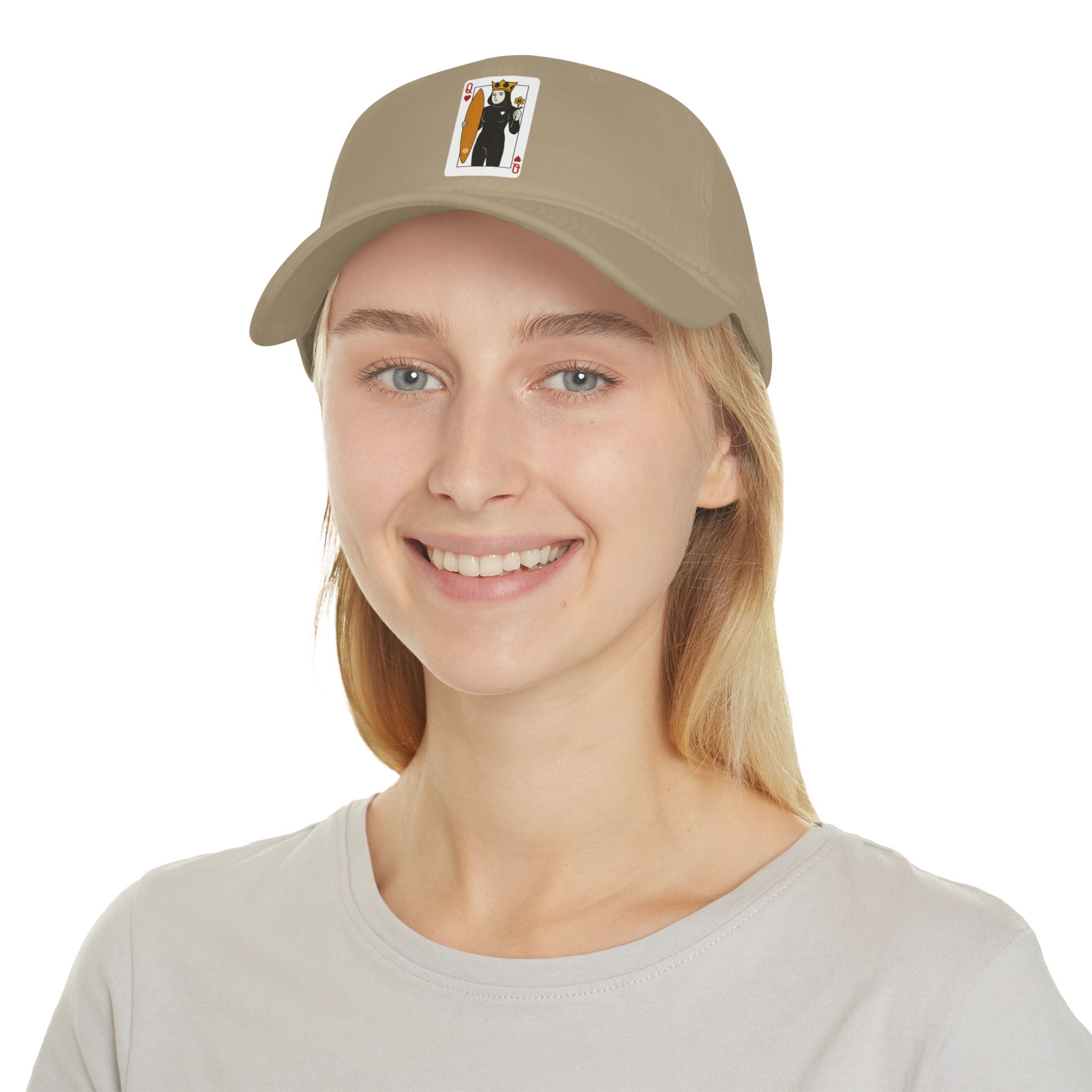 Queen of Hearts Surfer - 100% Cotton Baseball Cap