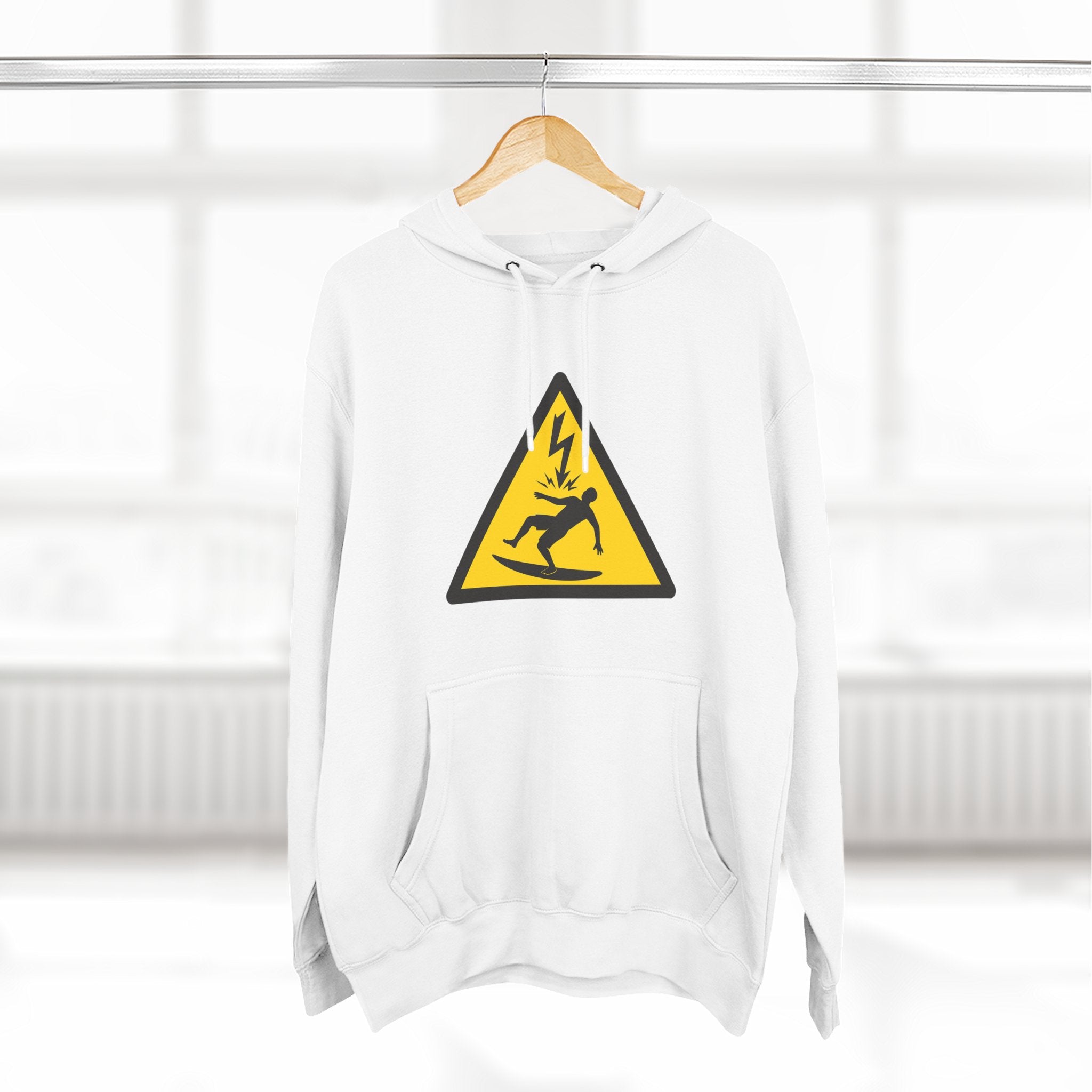 Electric Surfer Unisex - Pull-Over Cotton Blend Fleece Hoodie