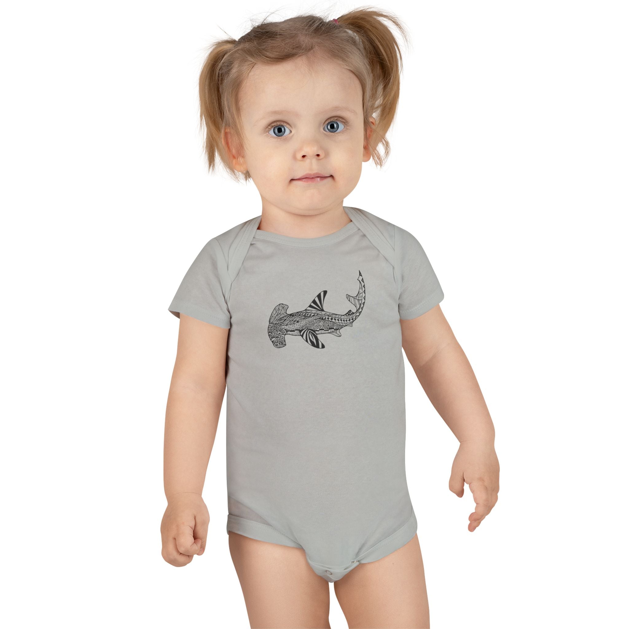 Ventangle Hammerhead - Baby Short Sleeve 100% Cotton Onesie