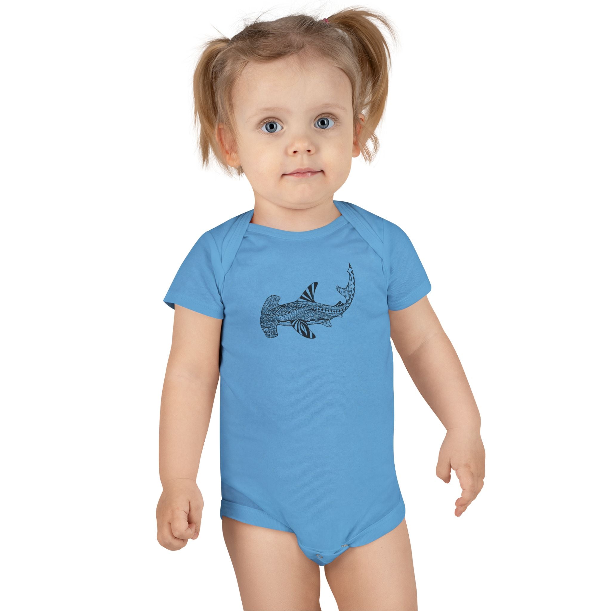 Ventangle Hammerhead - Baby Short Sleeve 100% Cotton Onesie