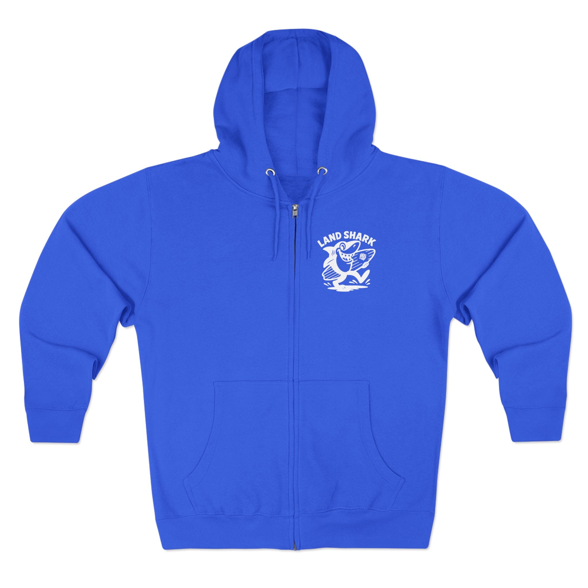 Land Shark Unisex - Zip Cotton Blend Fleece Hoodie
