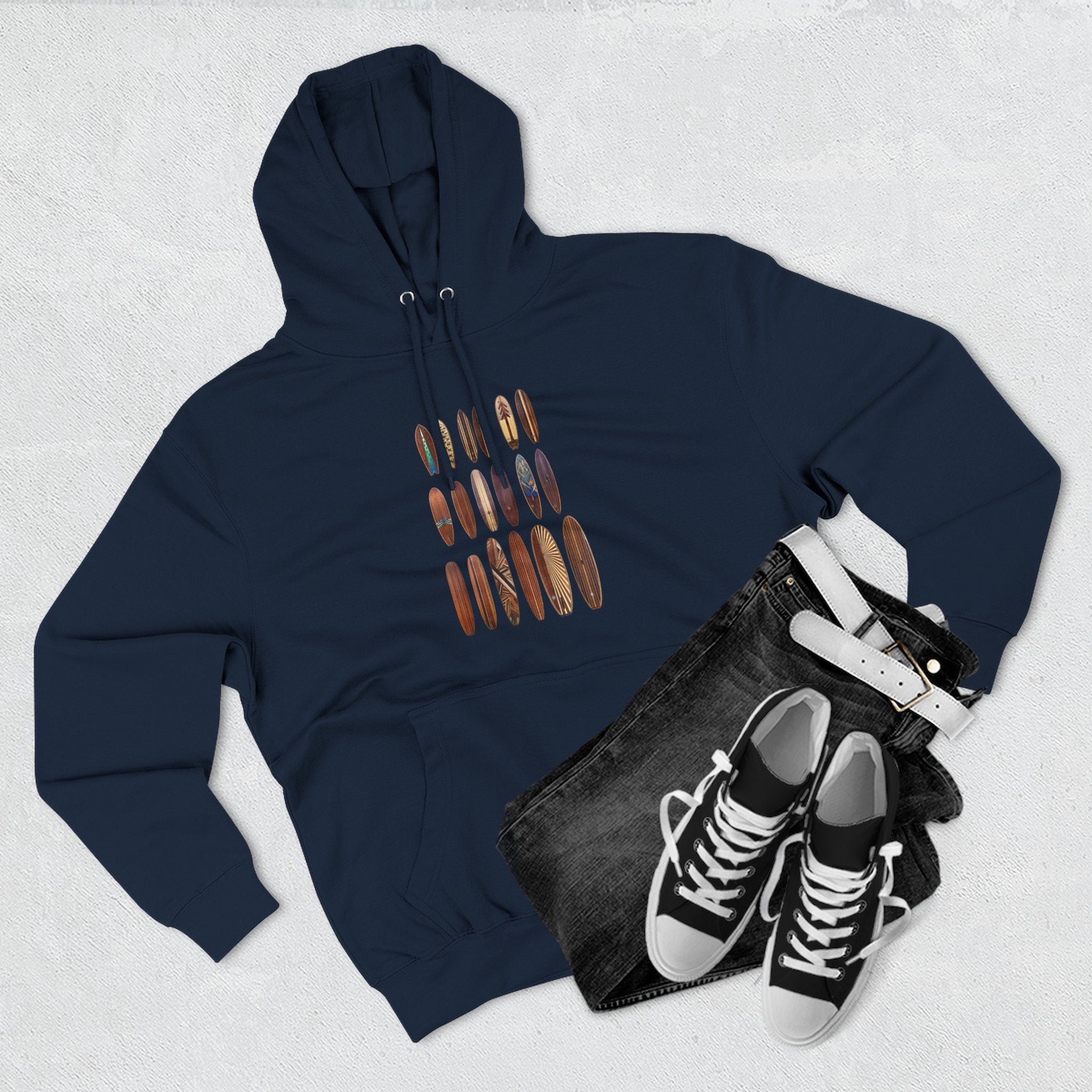 Ventana Wooden Surfboards Unisex - Pull-Over Cotton Blend Fleece Hoodie