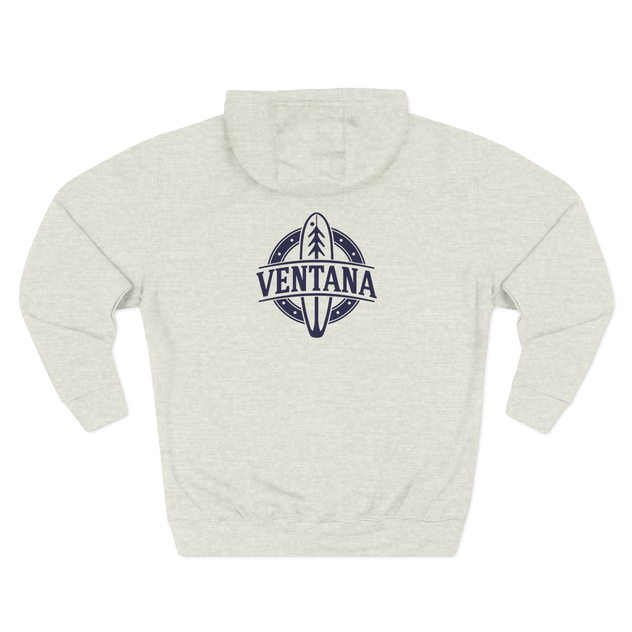 Ventana Treefish Logo - Pull-Over Cotton Blend Fleece Hoodie