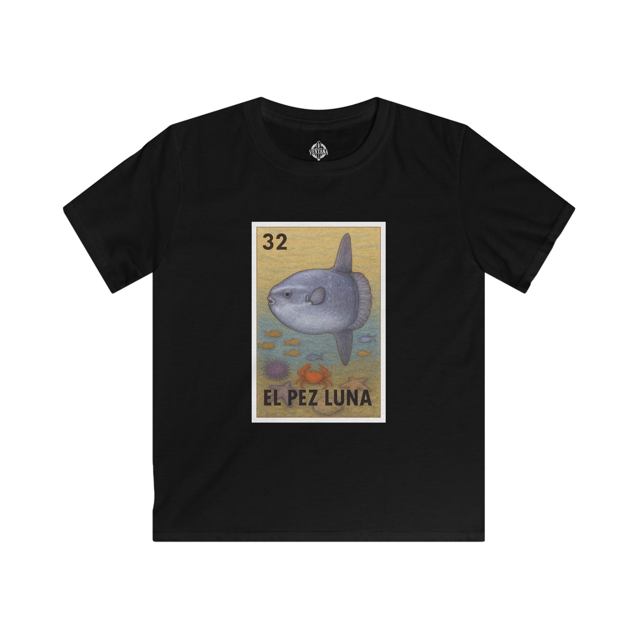 Sunfish Lotería Kids - Soft Style U.S. Cotton T-Shirt (El Pez Luna)