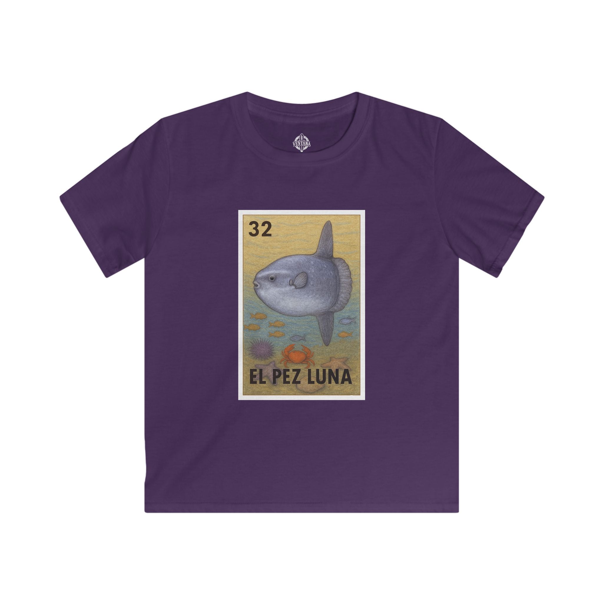 Sunfish Lotería Kids - Soft Style U.S. Cotton T-Shirt (El Pez Luna)