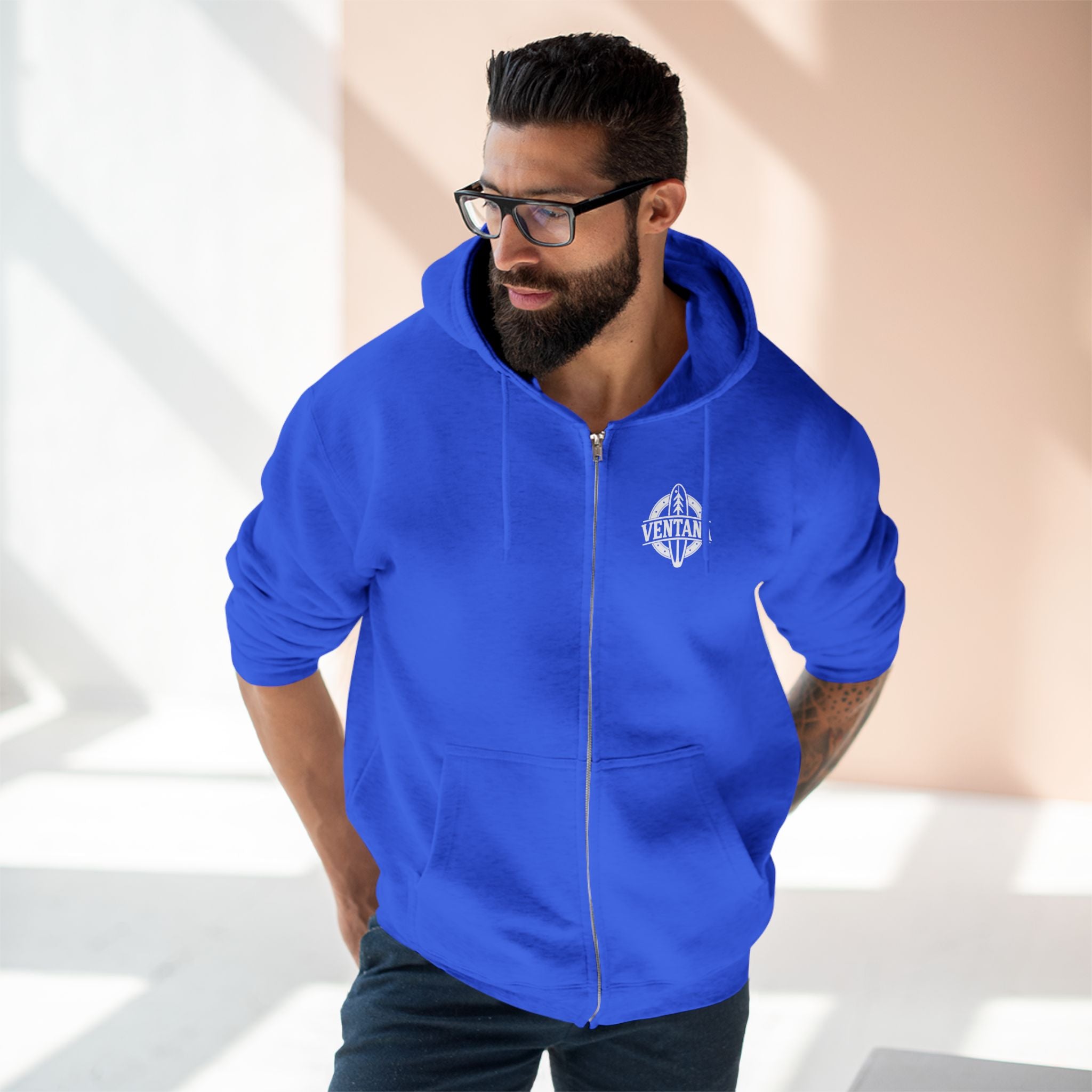 Ventana Marine Life by Lili Arnold Unisex - Zip Cotton Blend Fleece Hoodie