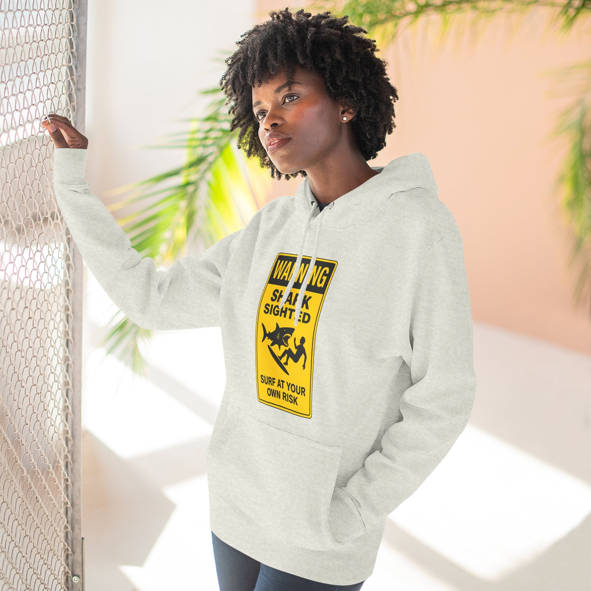 Shark Sighted Unisex - Pull-Over Cotton Blend Fleece Hoodie