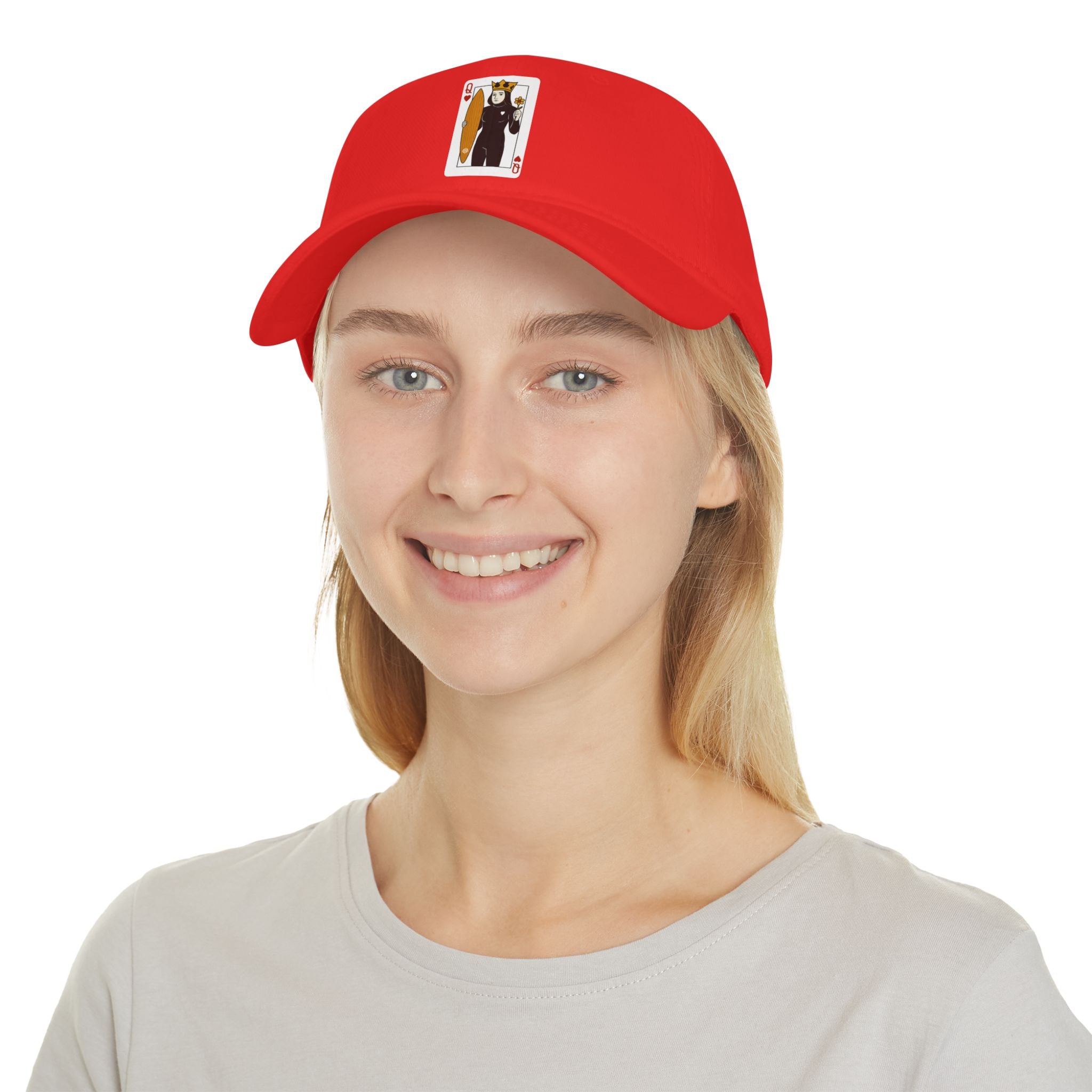 Queen of Hearts Surfer - 100% Cotton Baseball Cap