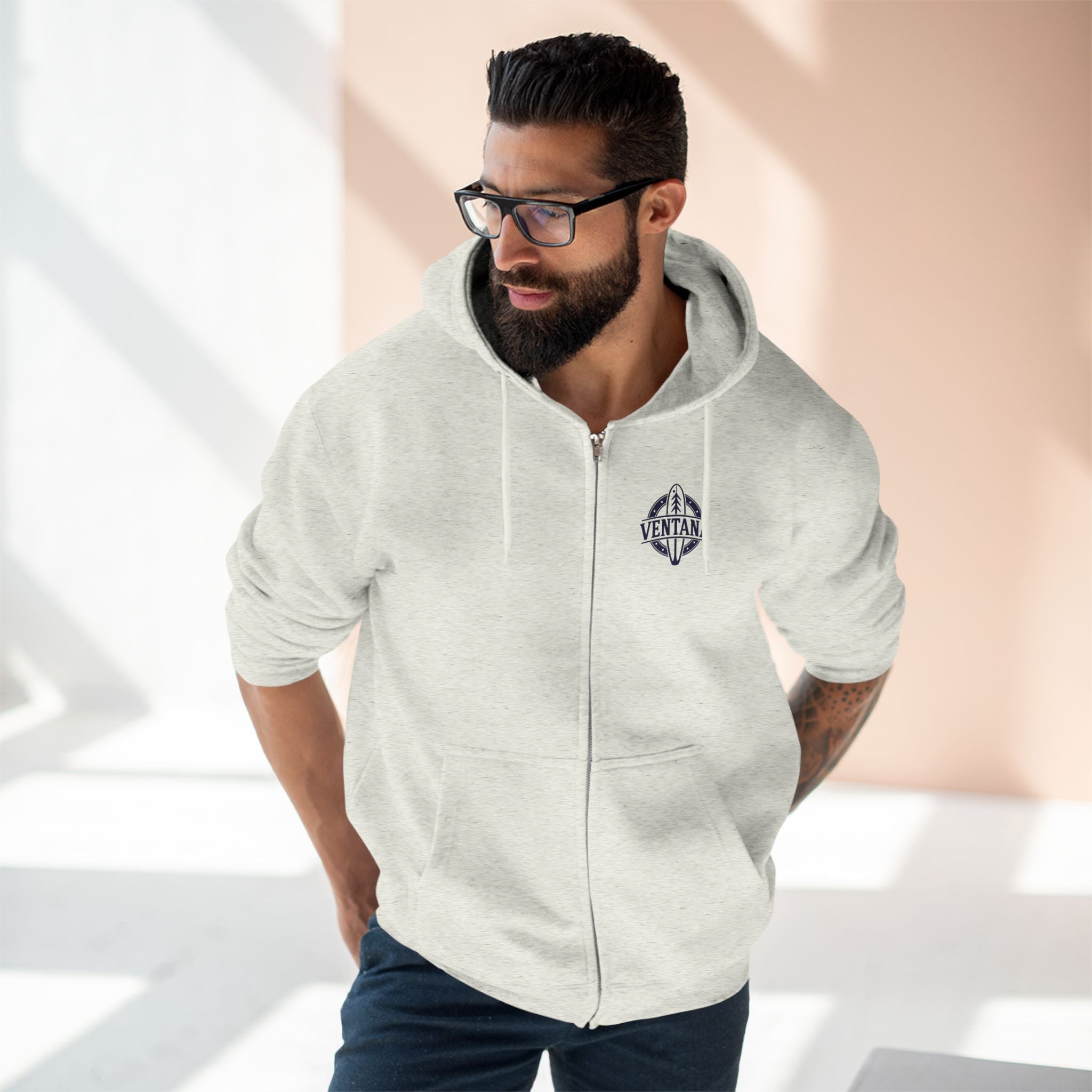 Ventana Marine Life by Lili Arnold Unisex - Zip Cotton Blend Fleece Hoodie