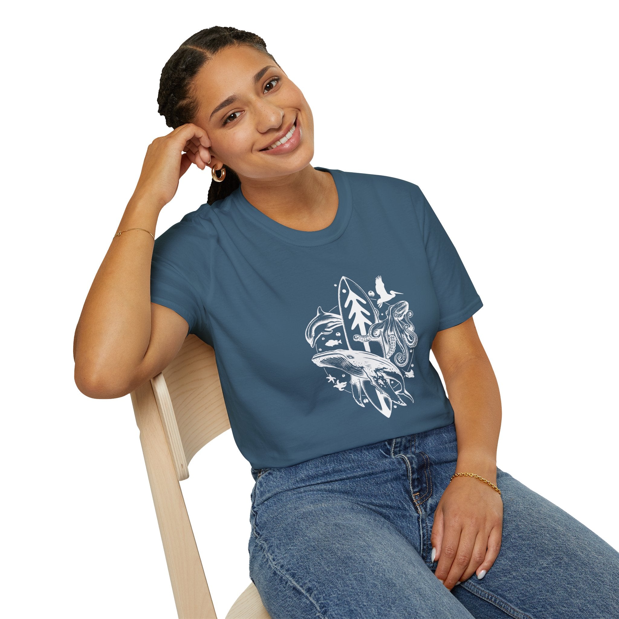 Ventana Monterey Bay by Thiago Bianchini Unisex - Soft Style U.S. Cotton T-Shirt