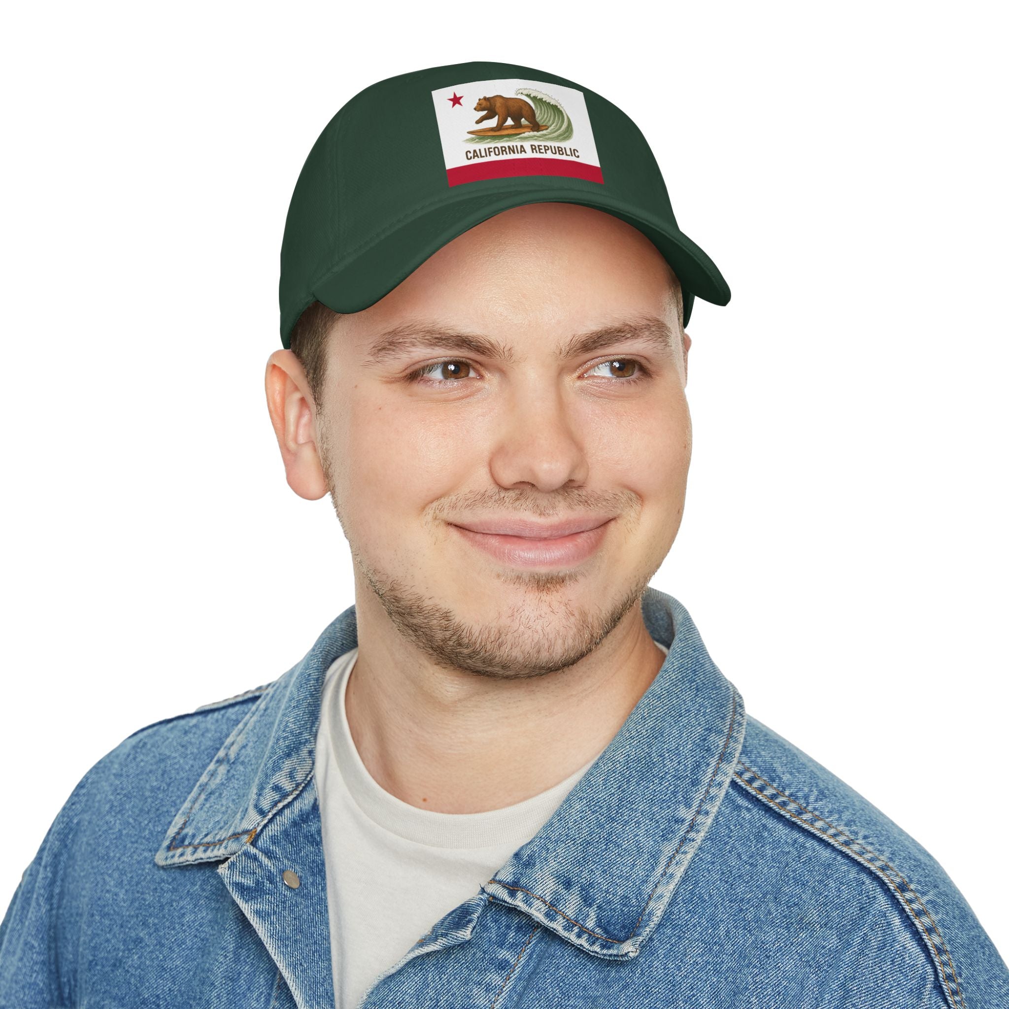 California Surfing Bear Flag Unisex - 100% Cotton Baseball Cap