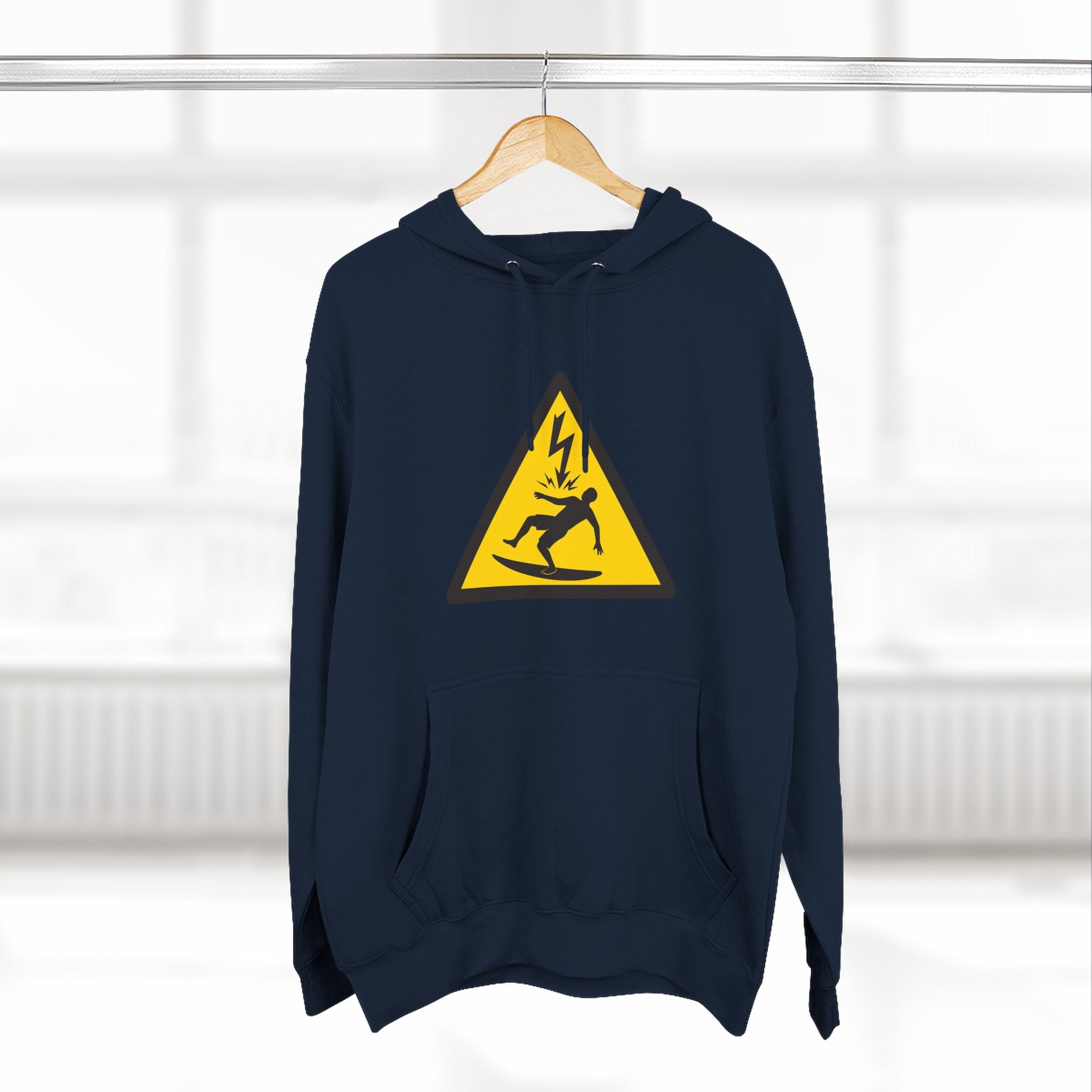Electric Surfer Unisex - Pull-Over Cotton Blend Fleece Hoodie
