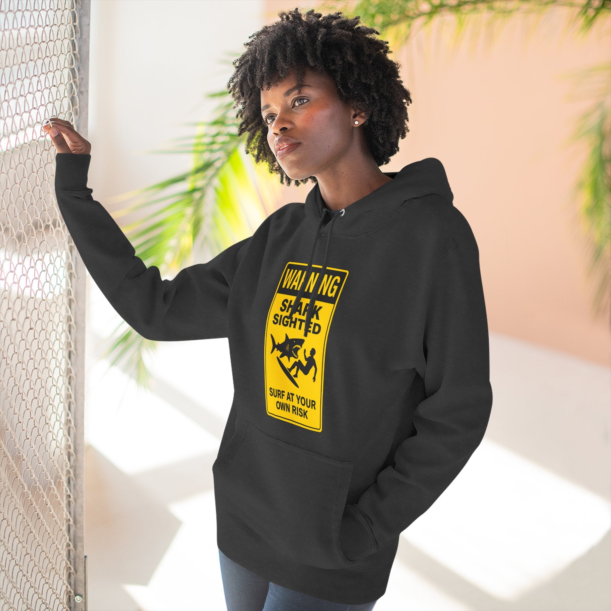 Shark Sighted Unisex - Pull-Over Cotton Blend Fleece Hoodie