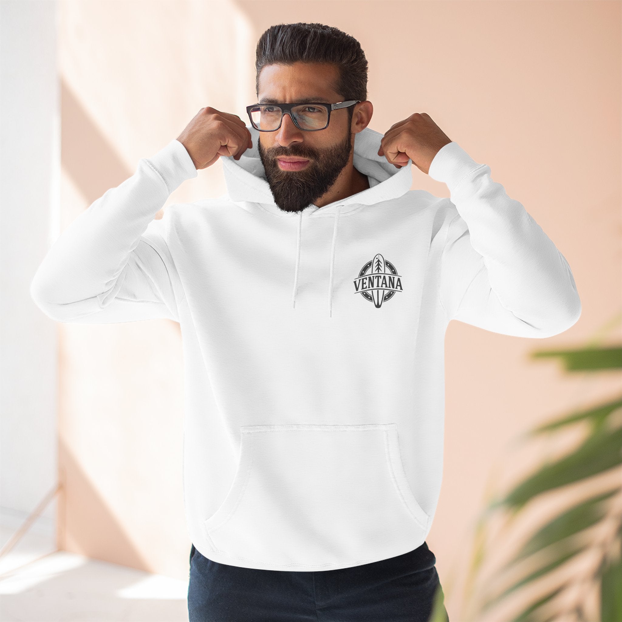 Ventana Surfsquatch by Thiago Bianchini Unisex - Pull-Over Cotton Blend Fleece Hoodie
