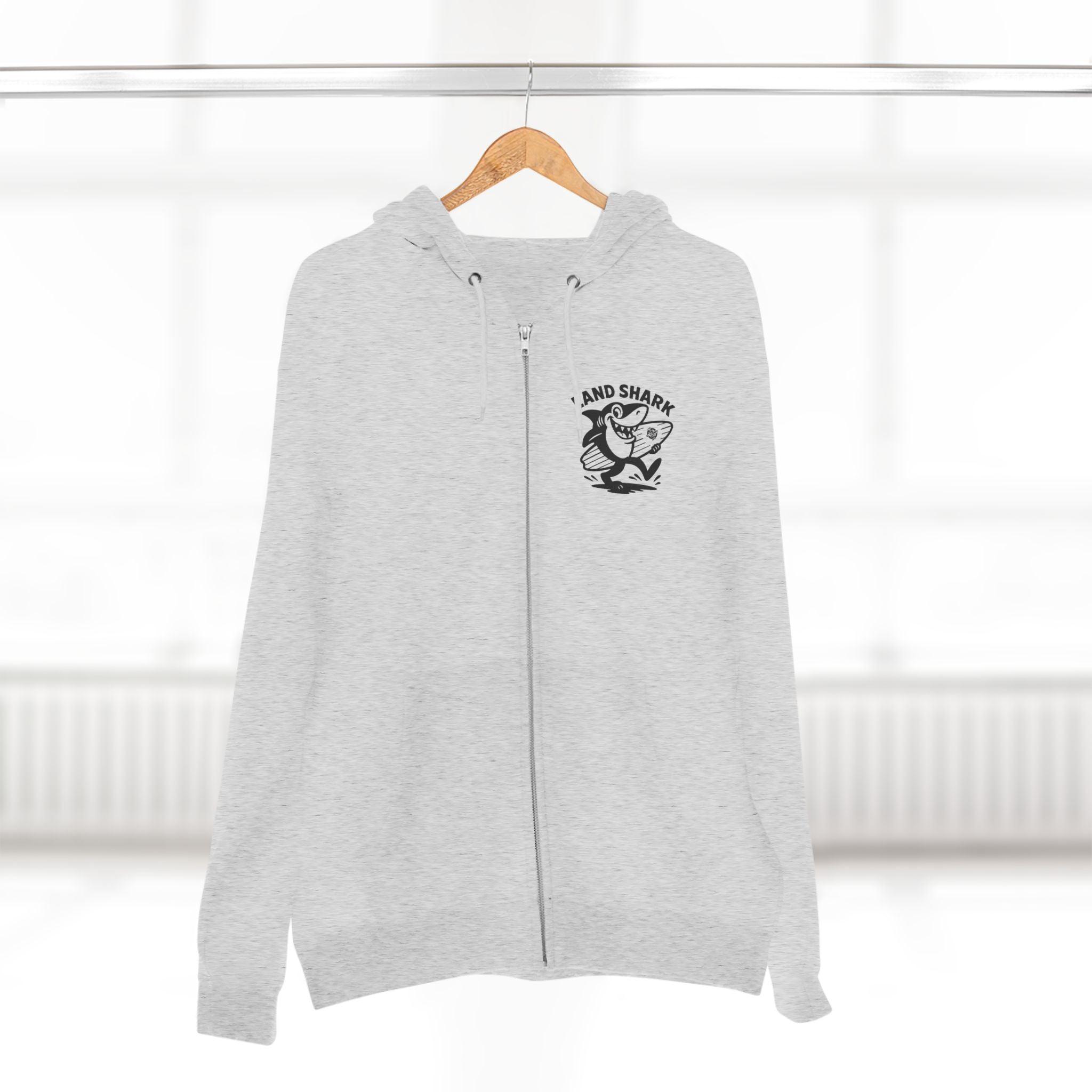 Land Shark Unisex - Zip Cotton Blend Fleece Hoodie