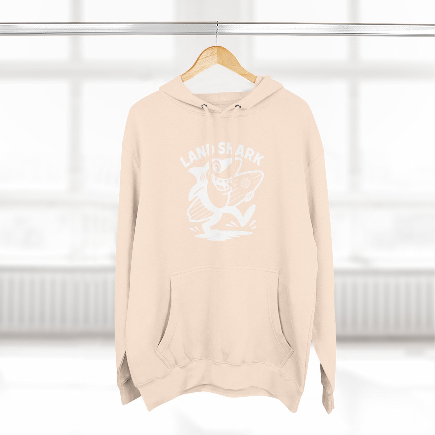 Land Shark Unisex - Pull-Over Cotton Blend Fleece Hoodie