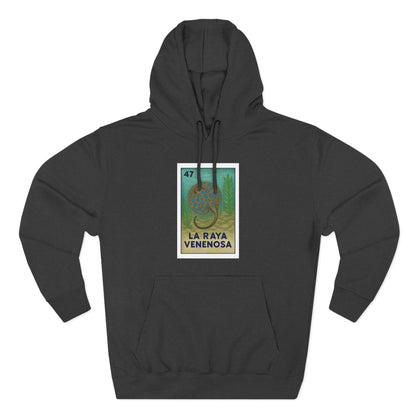 Stingray Lotería Unisex - Pull-Over Cotton Blend Fleece Hoodie (La Raya Venenosa)